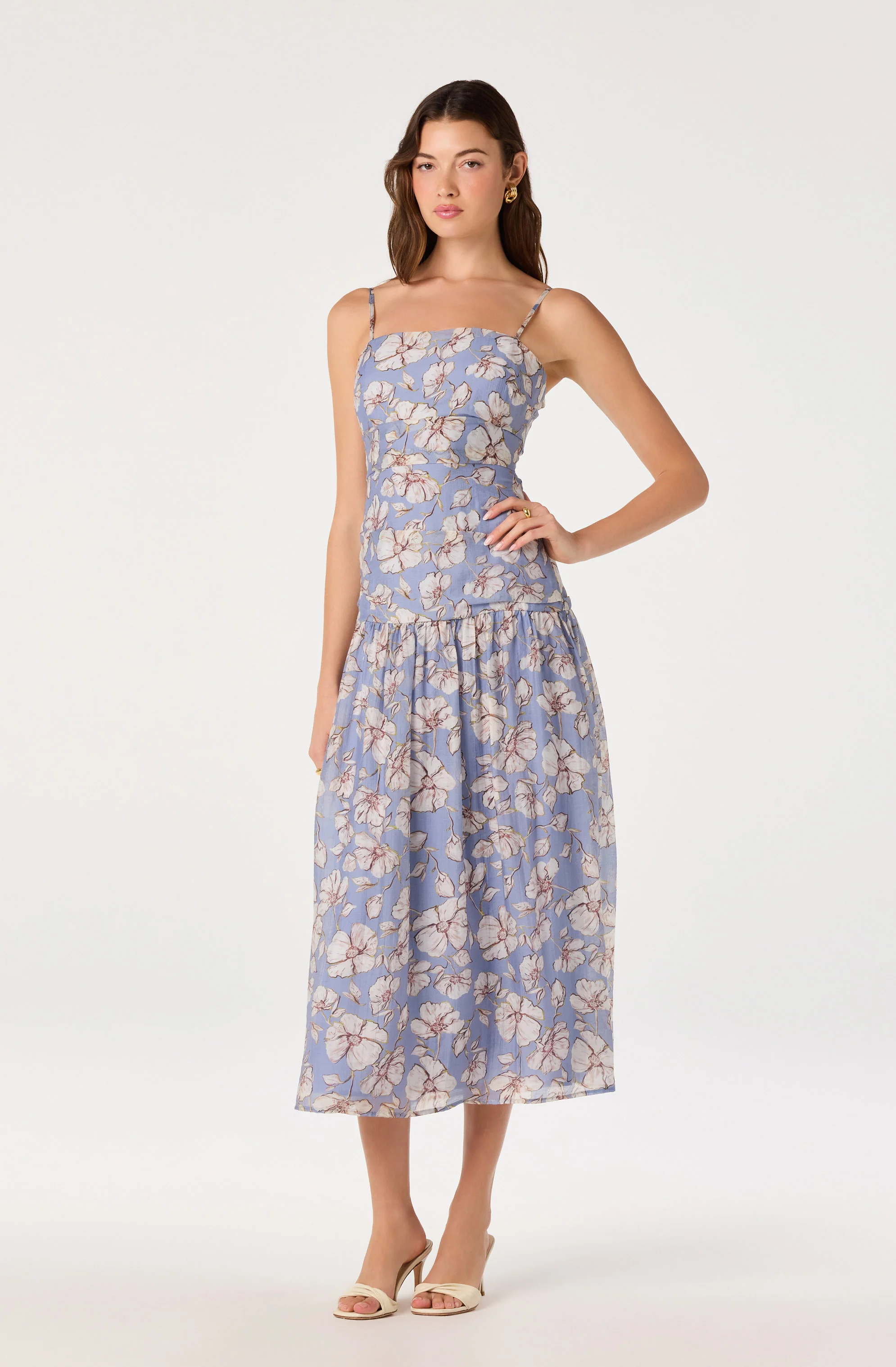 Ava Floral Pleated Midi Dress - Image 5