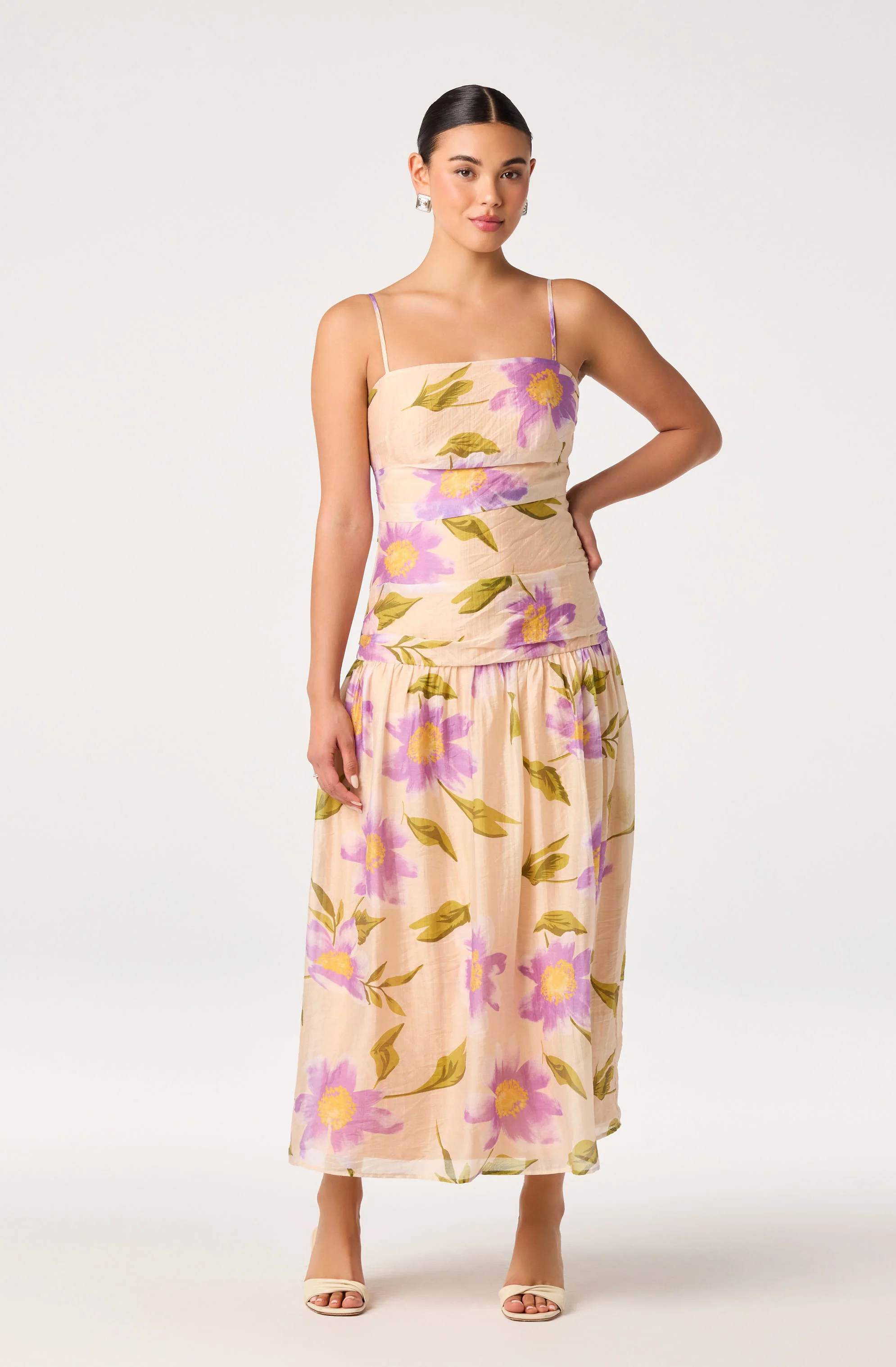 Ava Floral Pleated Midi Dress - Image 7