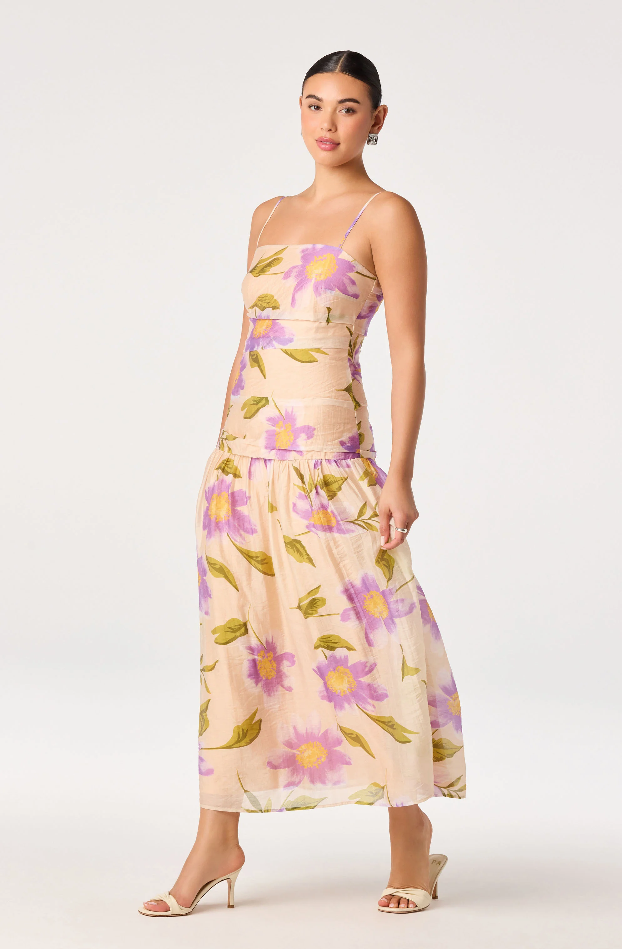 Ava Floral Pleated Midi Dress - Image 8
