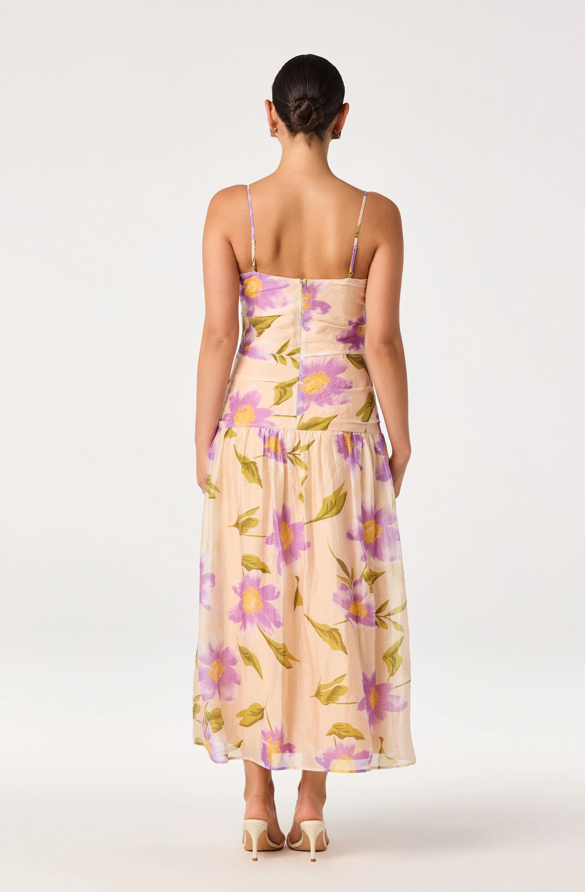 Ava Floral Pleated Midi Dress - Image 9