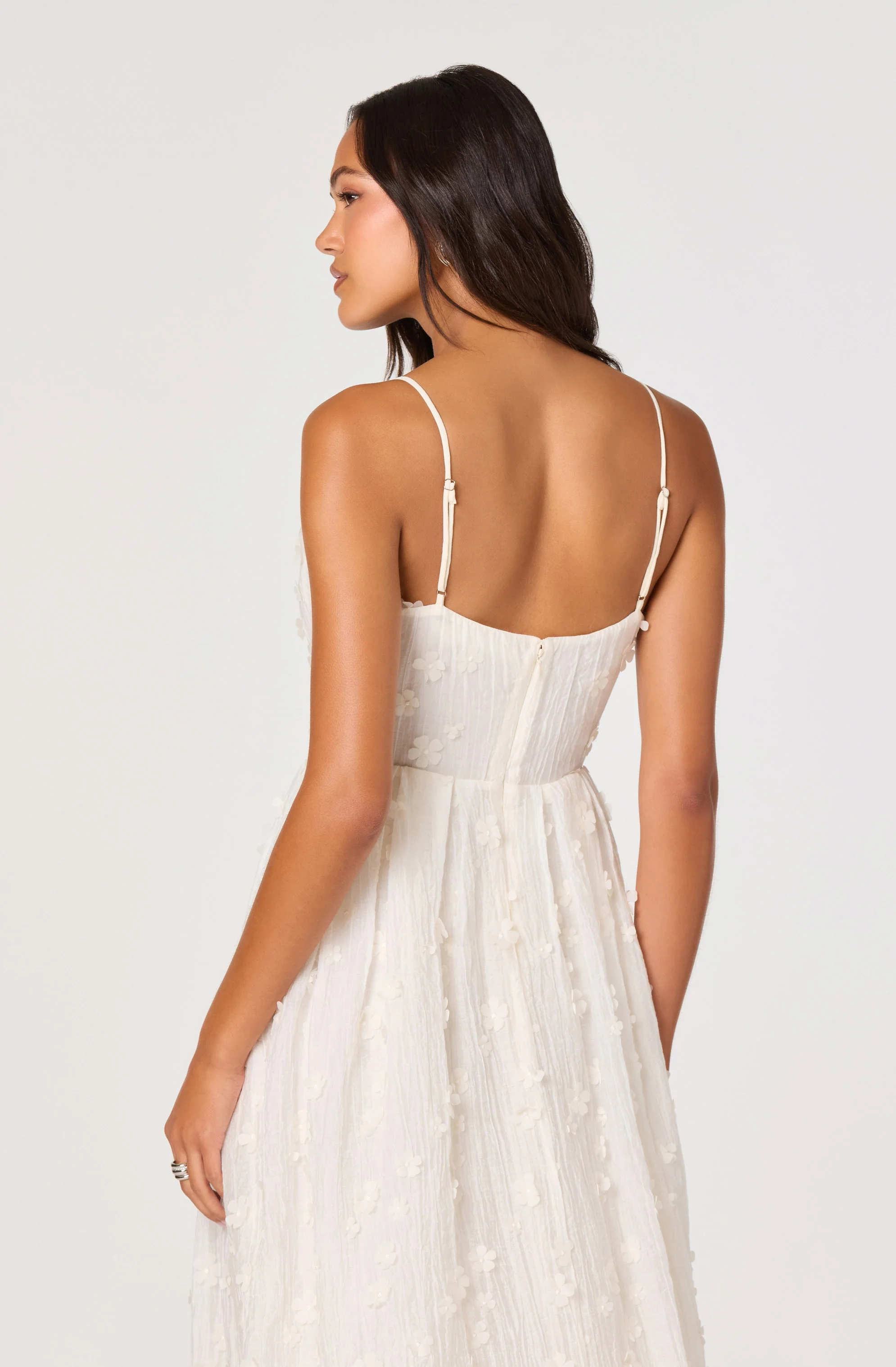 Avani 3D Floral Applique Midi Dress - Image 3