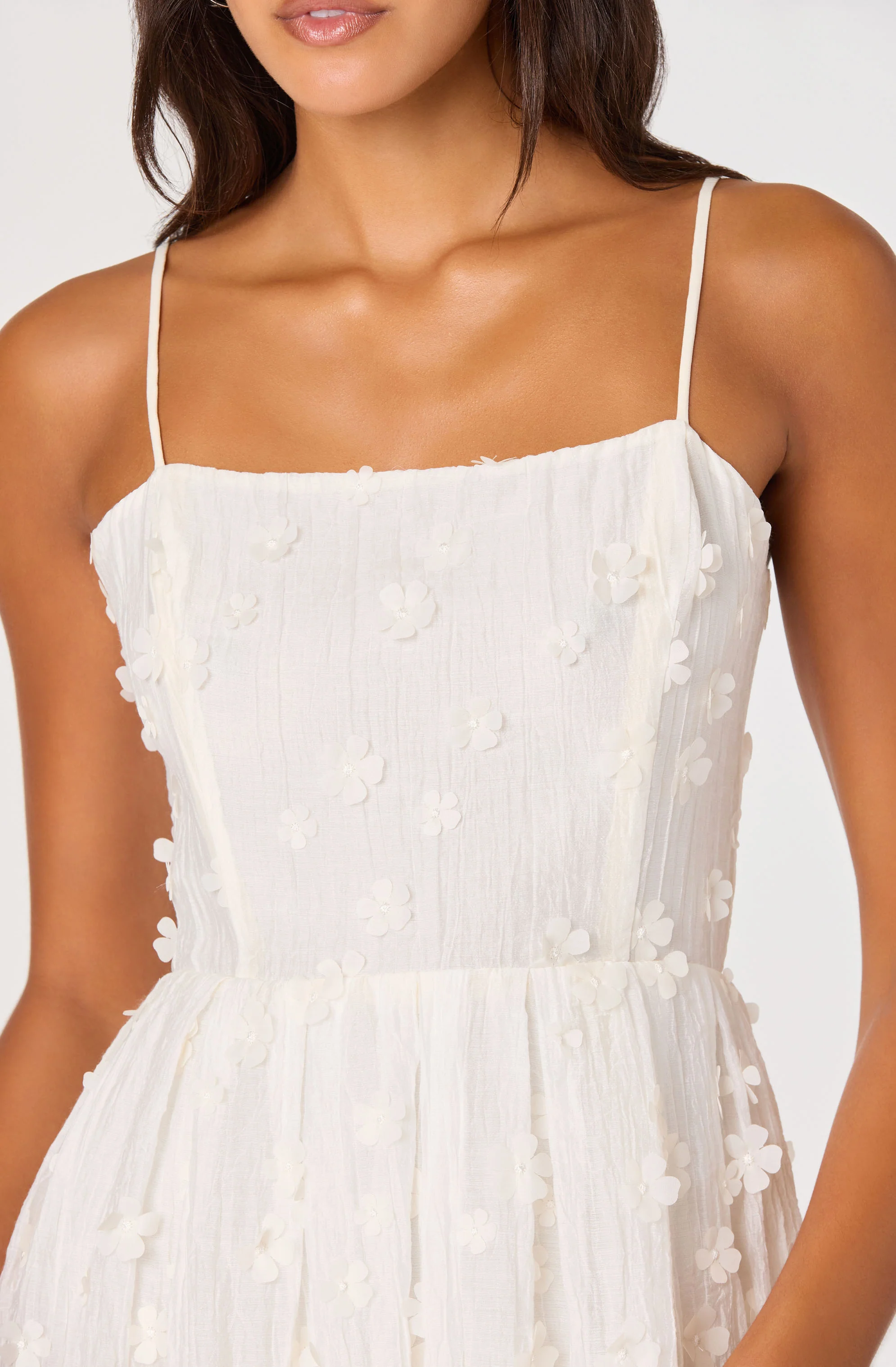Avani 3D Floral Applique Midi Dress - Image 4