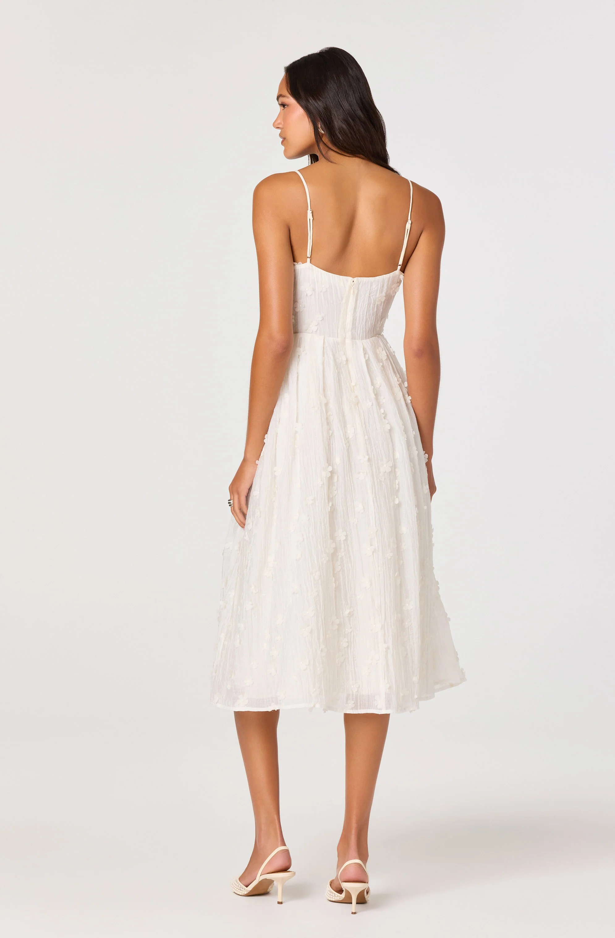 Avani 3D Floral Applique Midi Dress - Image 6