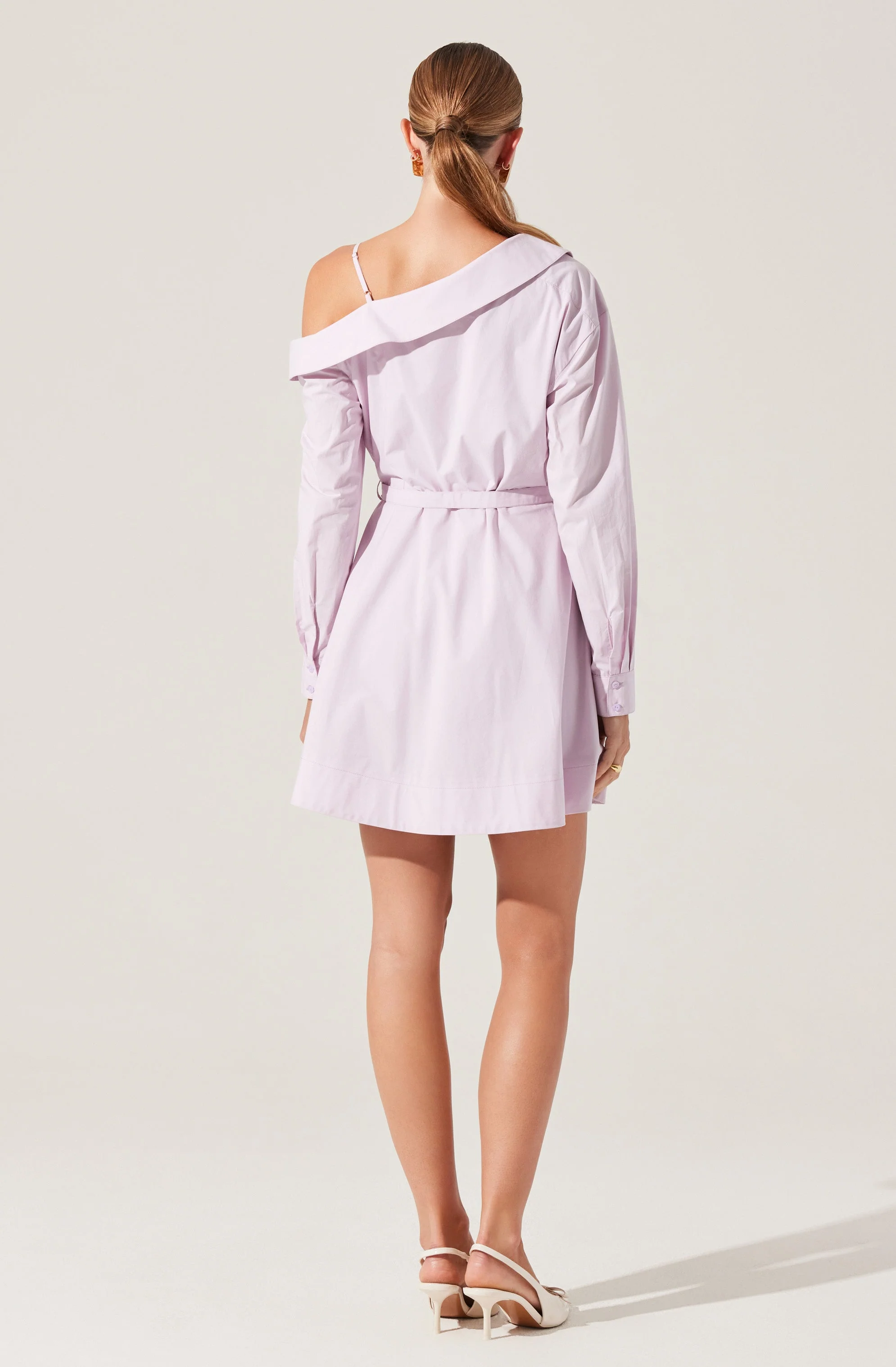 Aveni Off Shoulder Mini Shirt Dress - Image 6