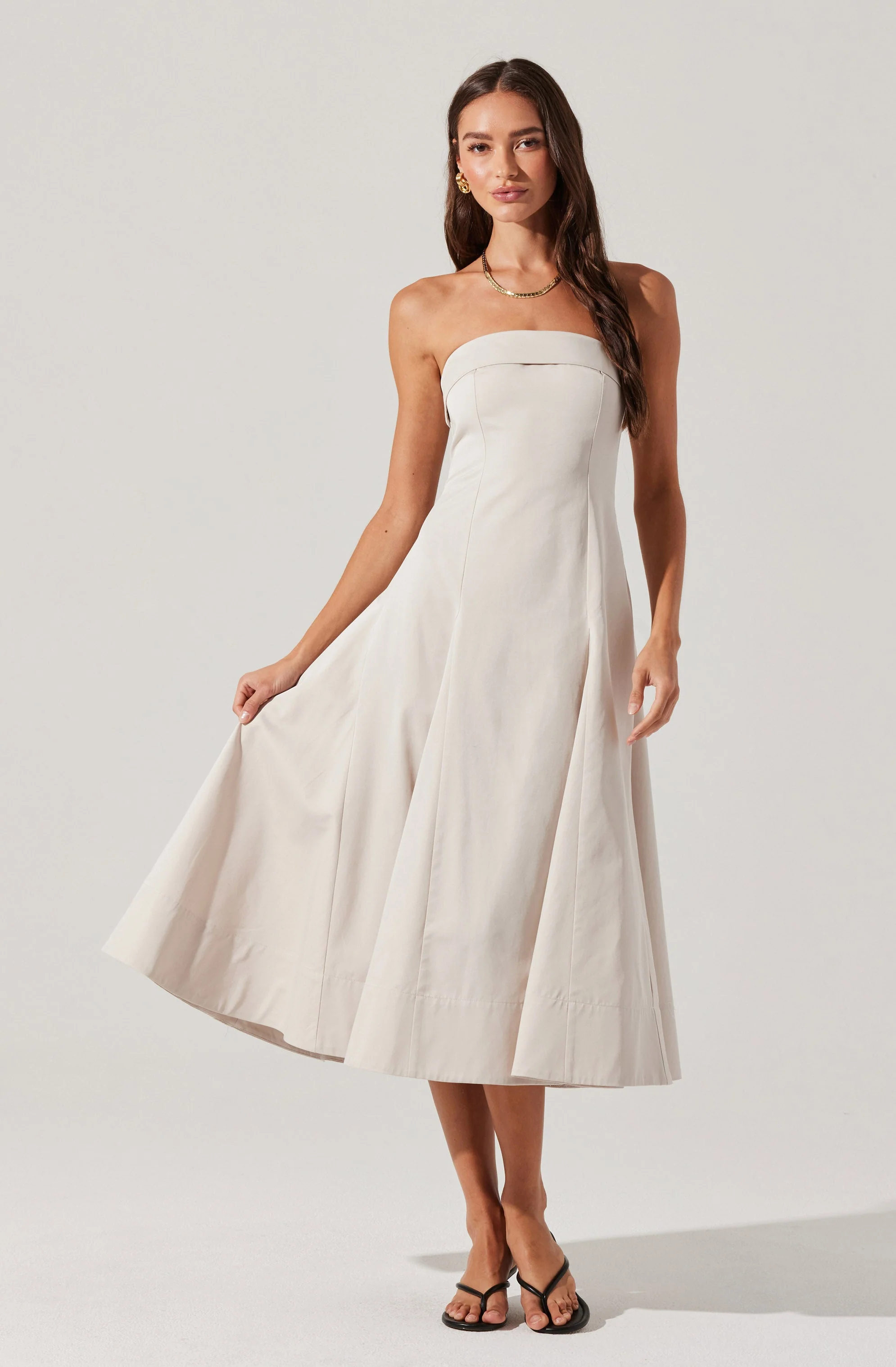 Ayeri Strapless Midi Dress - Image 3