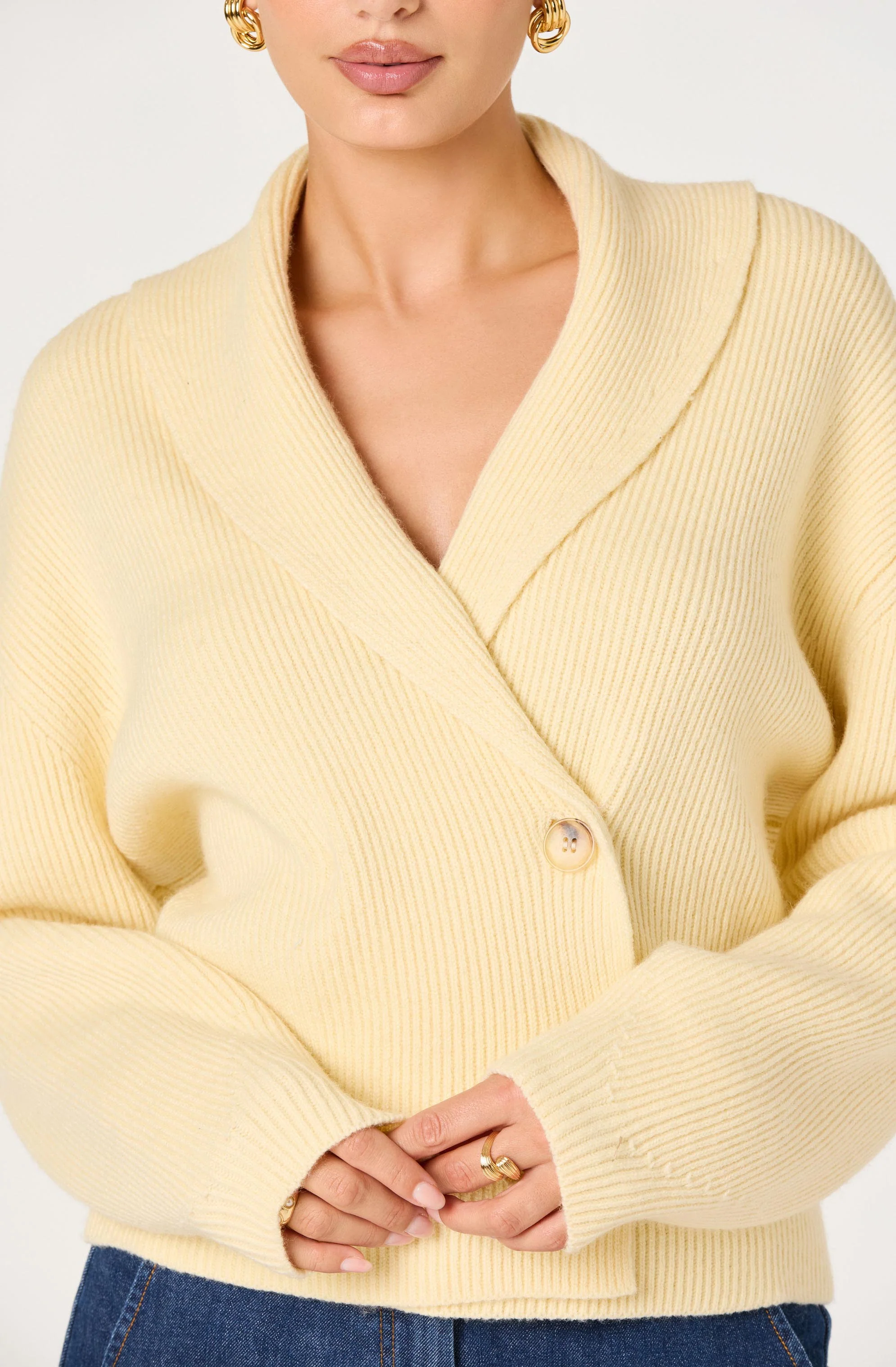 Ayleen Ribbed Wrap Cardigan - Image 2