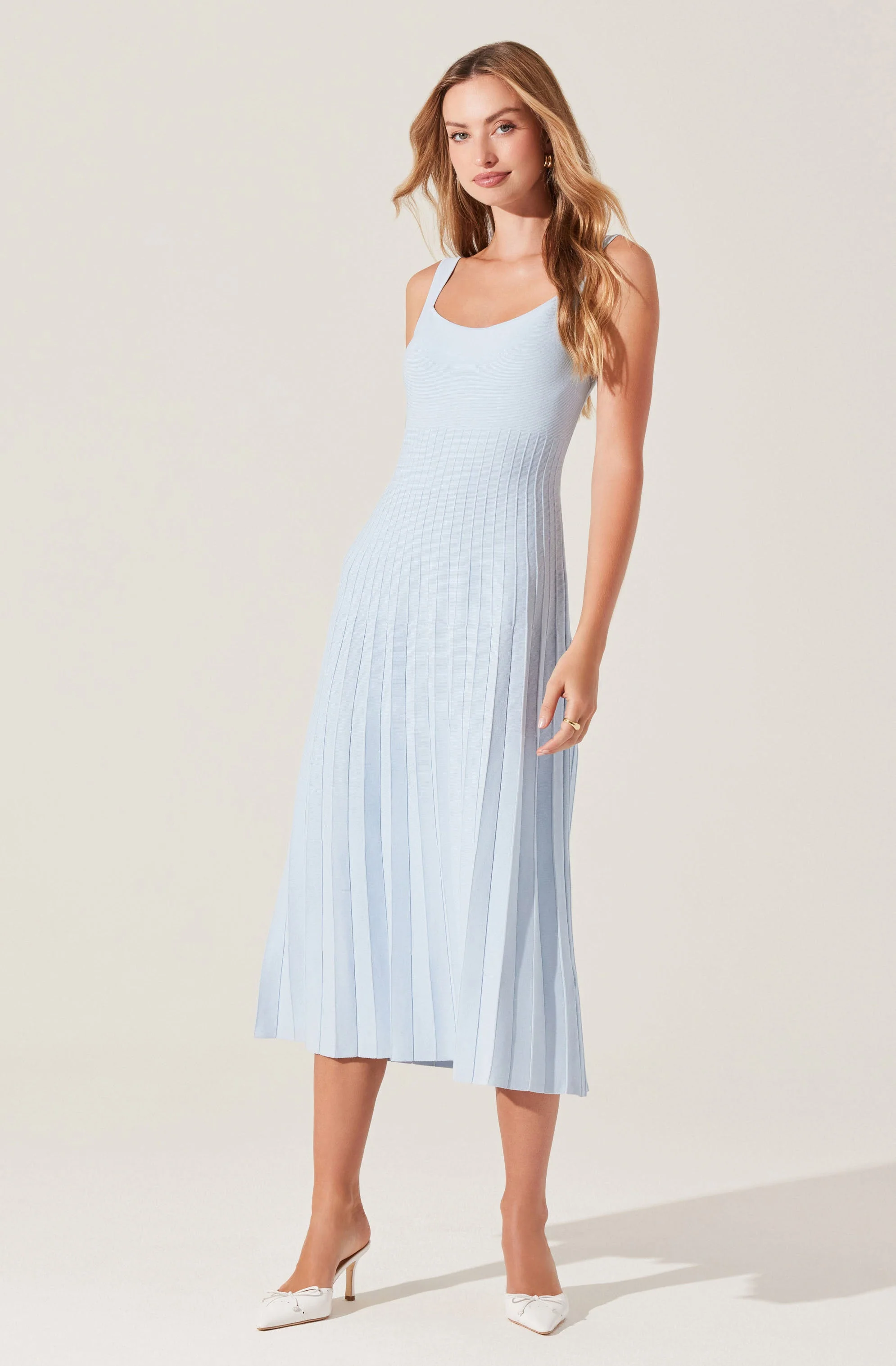 Aylin Pleated Midi Sweater Dress - Image 3