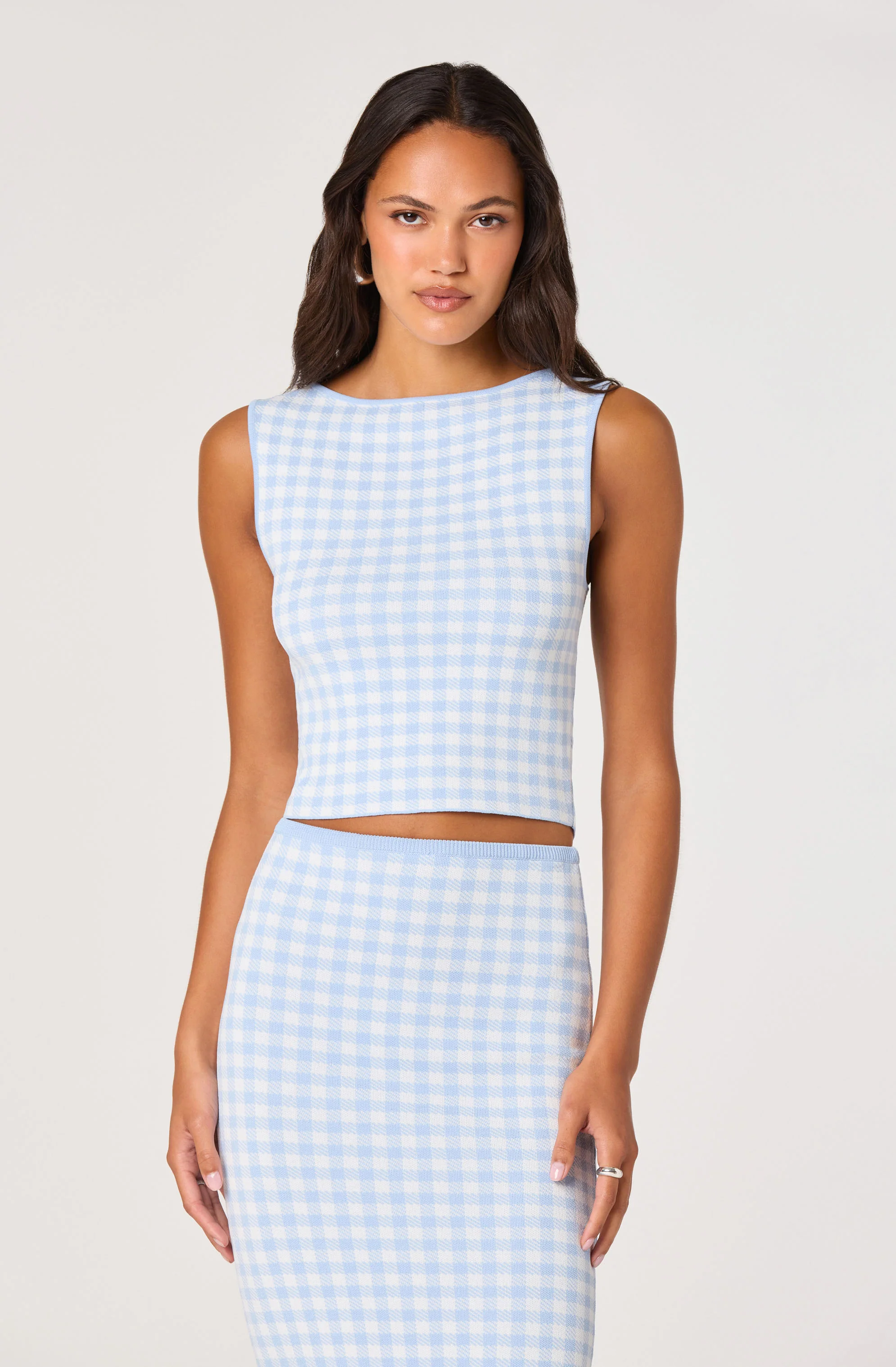 Babbett Gingham Knit Top - Image 3