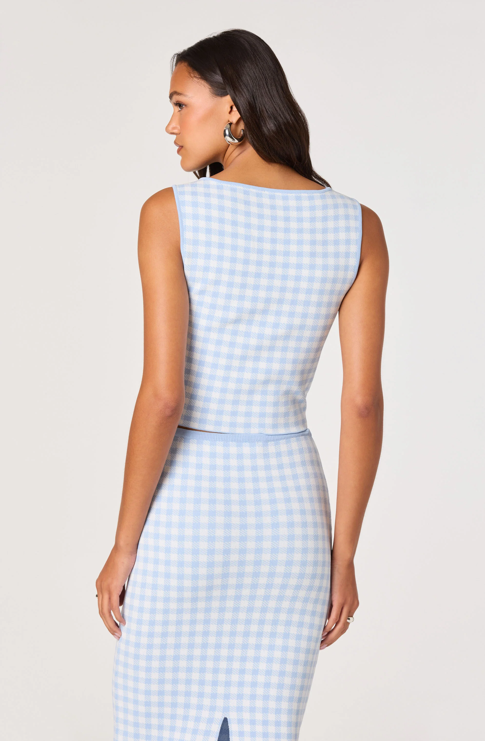 Babbett Gingham Knit Top - Image 4