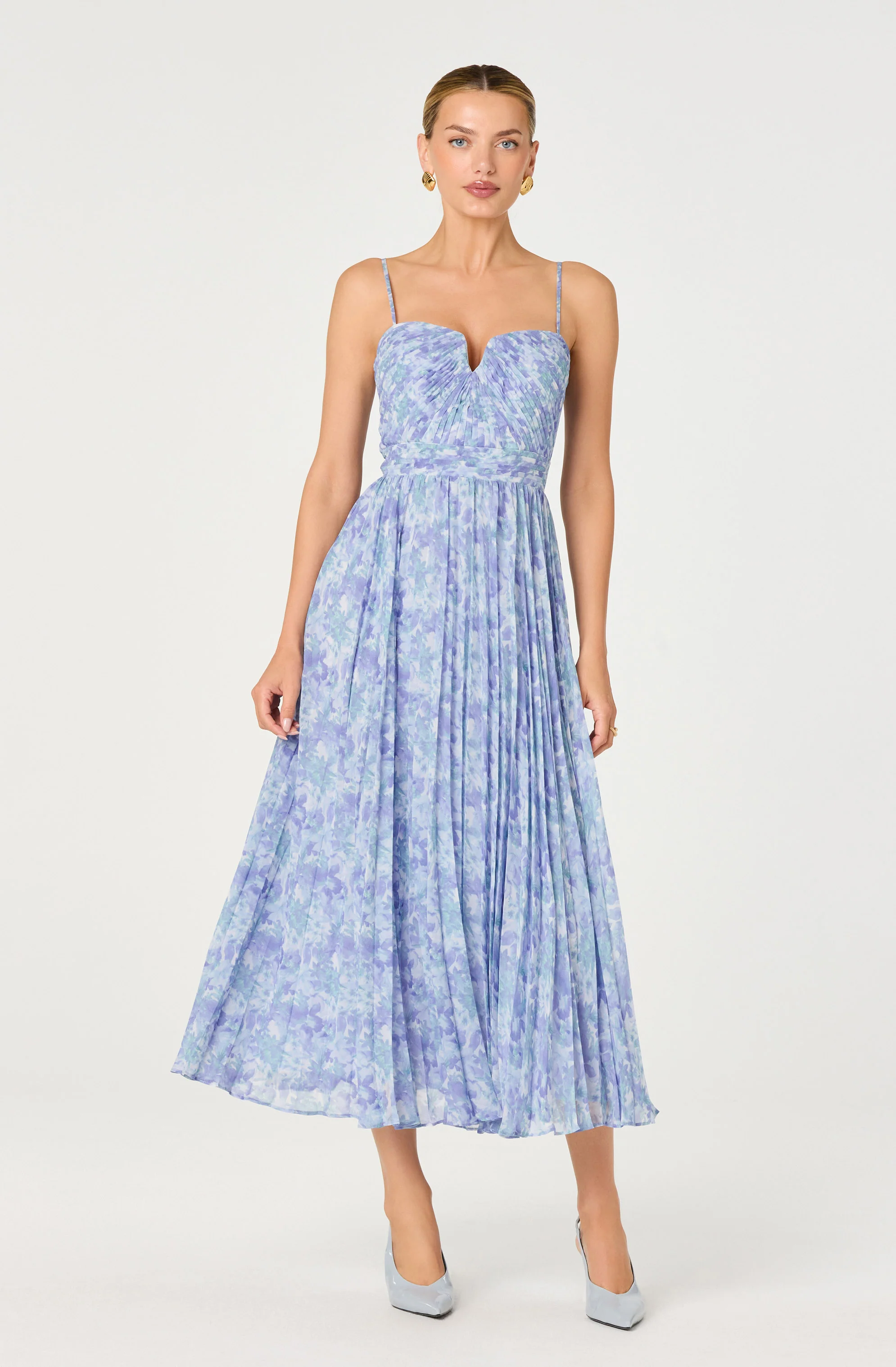 Bayley Floral Pleated Maxi Dress - Image 11