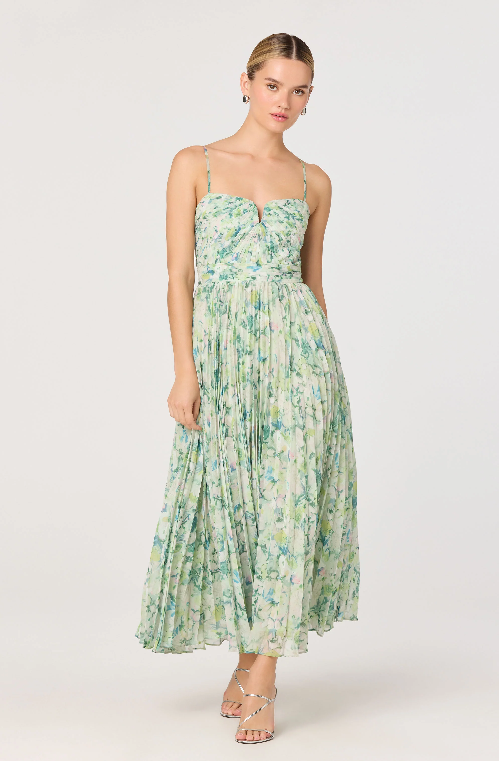 Bayley Floral Pleated Maxi Dress - Image 14