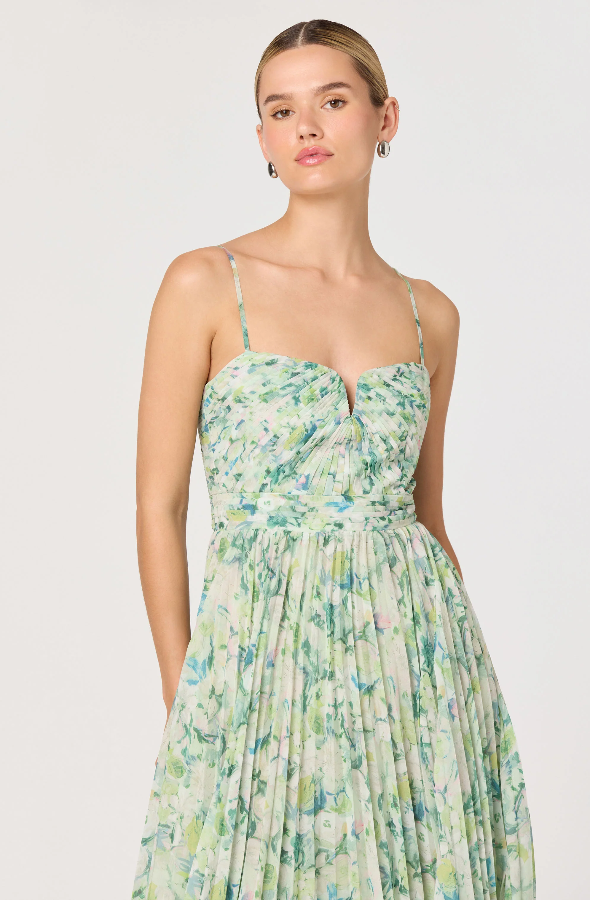 Bayley Floral Pleated Maxi Dress - Image 16