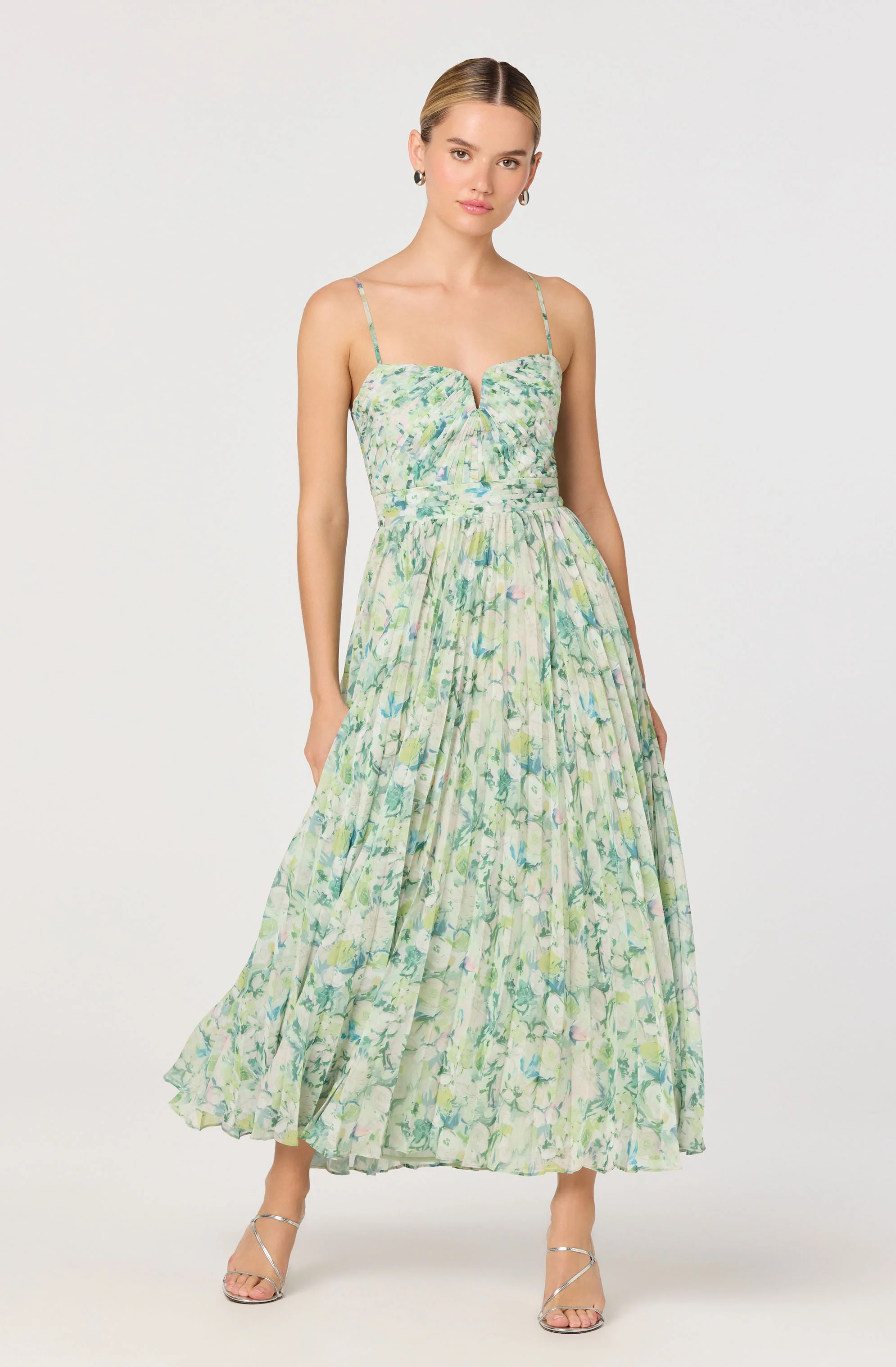 Bayley Floral Pleated Maxi Dress - Image 18