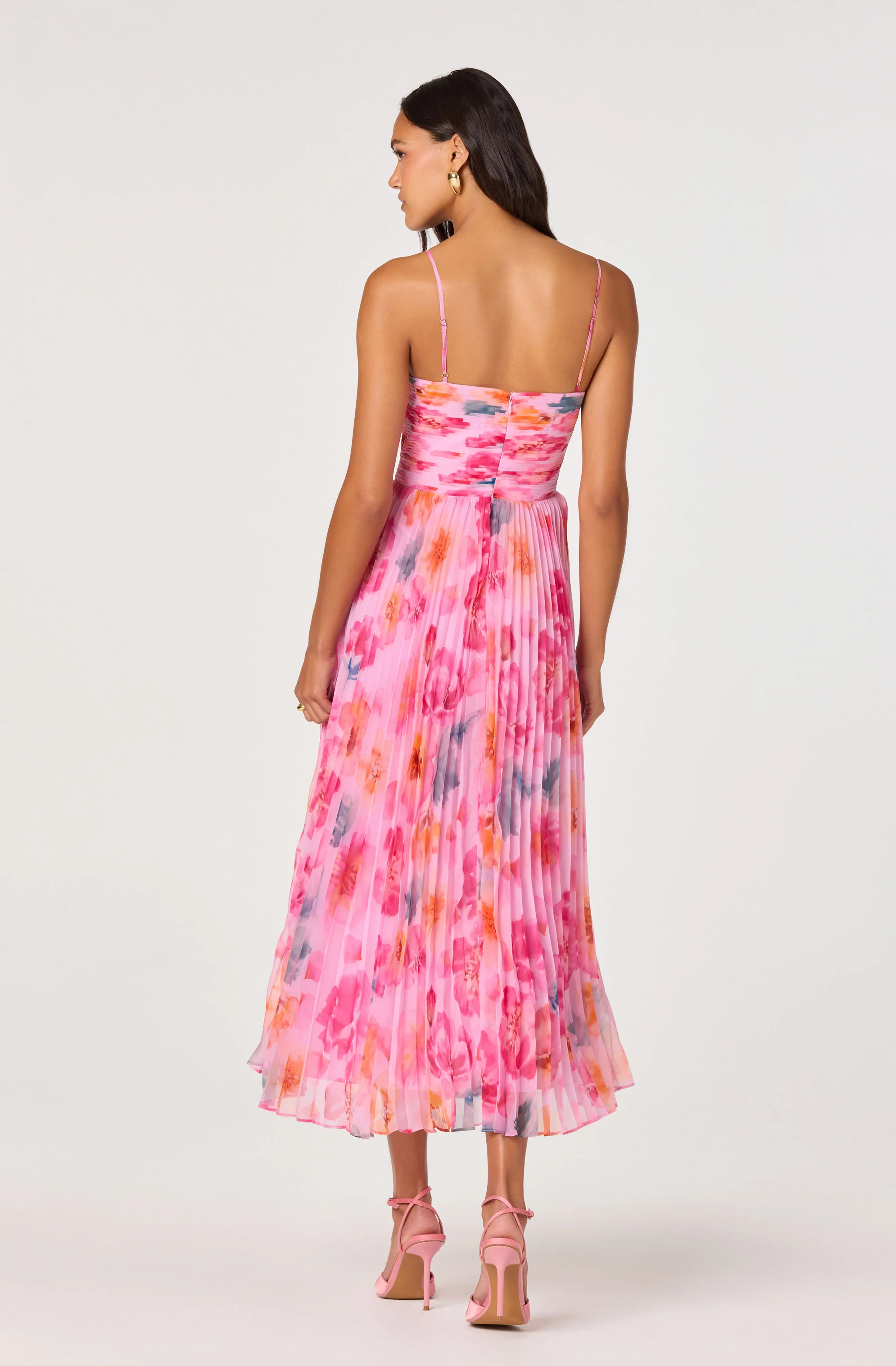 Bayley Floral Pleated Maxi Dress - Image 4