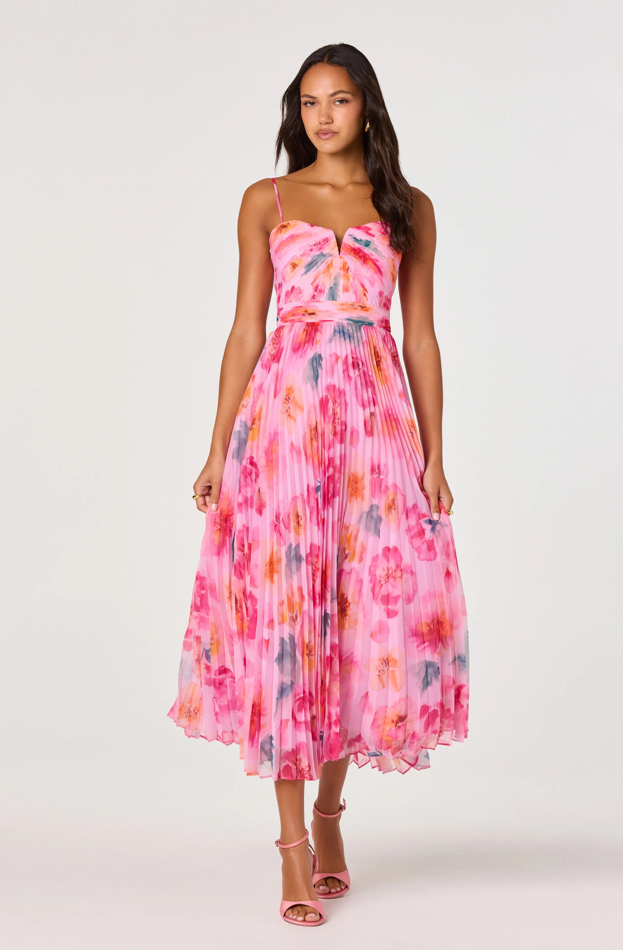 Bayley Floral Pleated Maxi Dress - Image 5