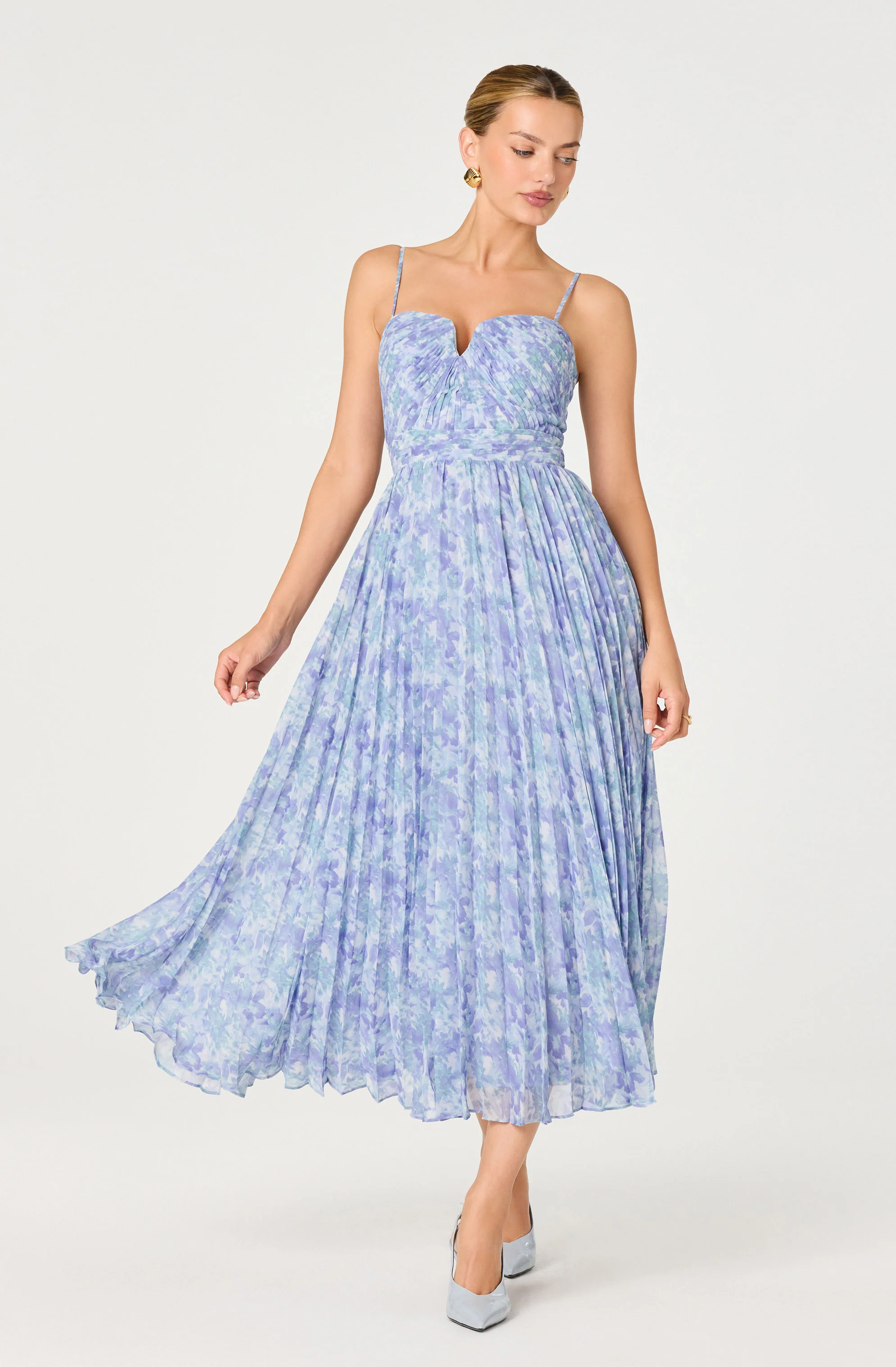 Bayley Floral Pleated Maxi Dress - Image 7