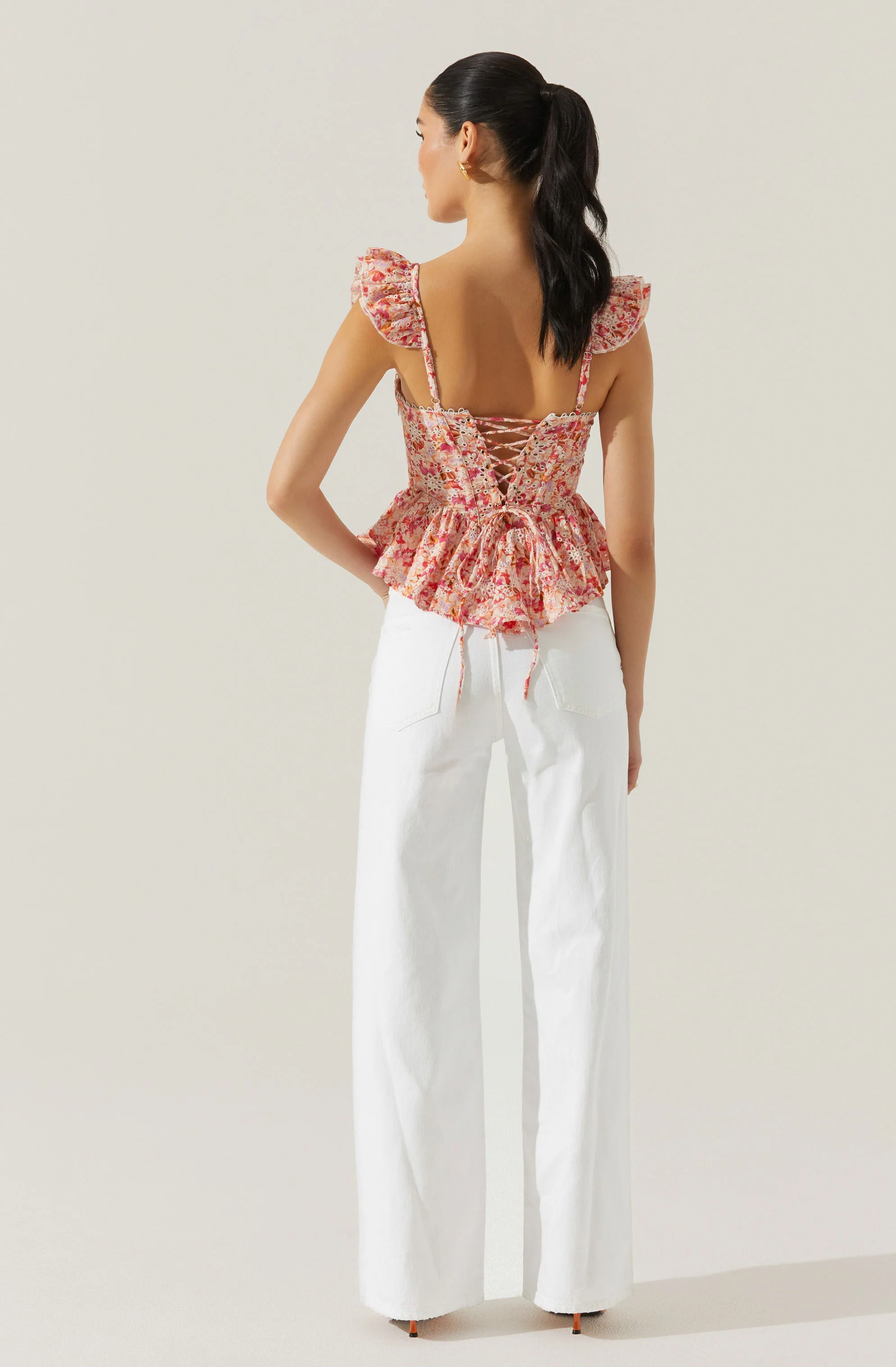 Baylin Floral Peplum Top - Image 5