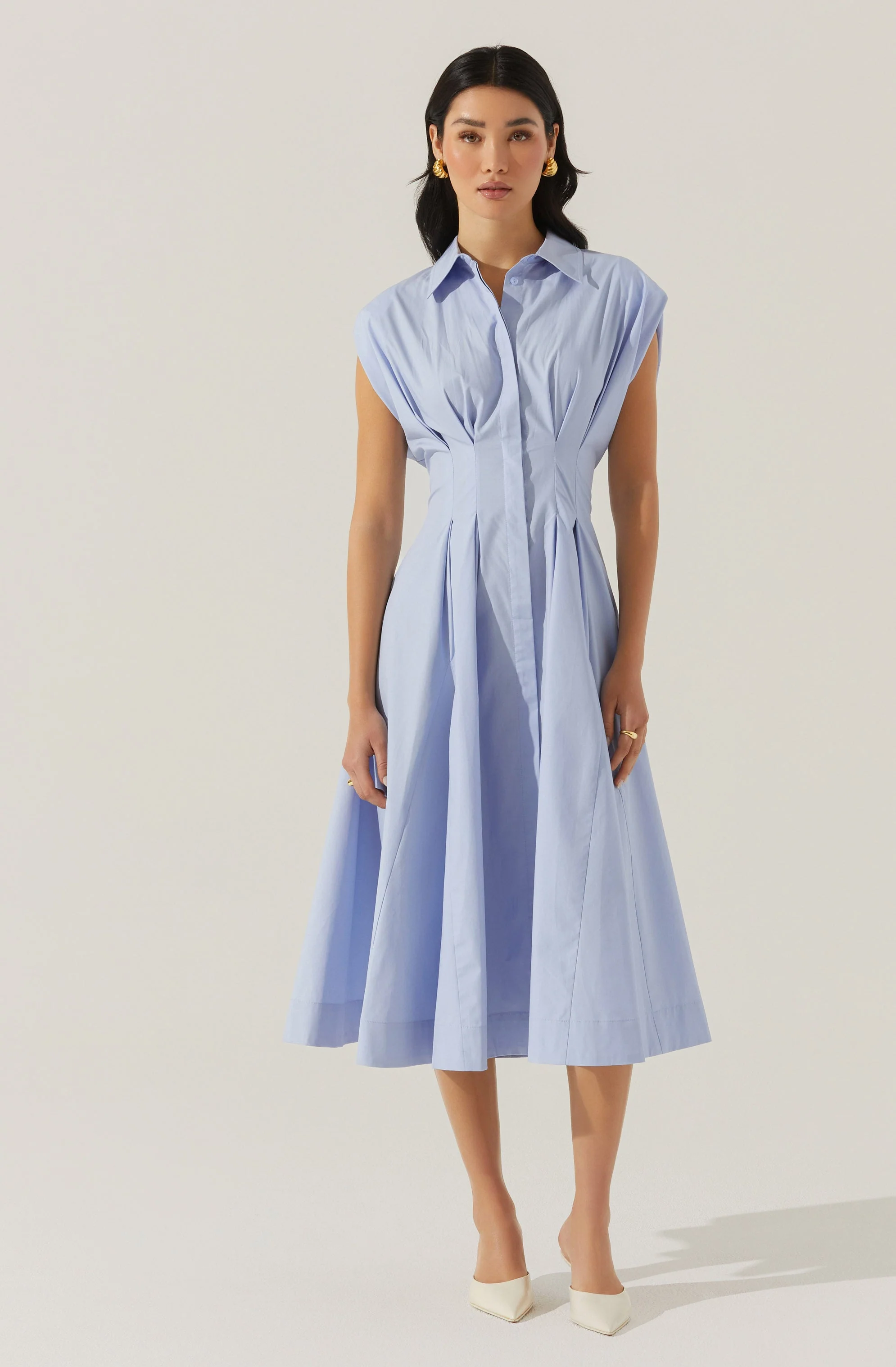 Beckett Tapered Waist Pleated Dress - Image 4