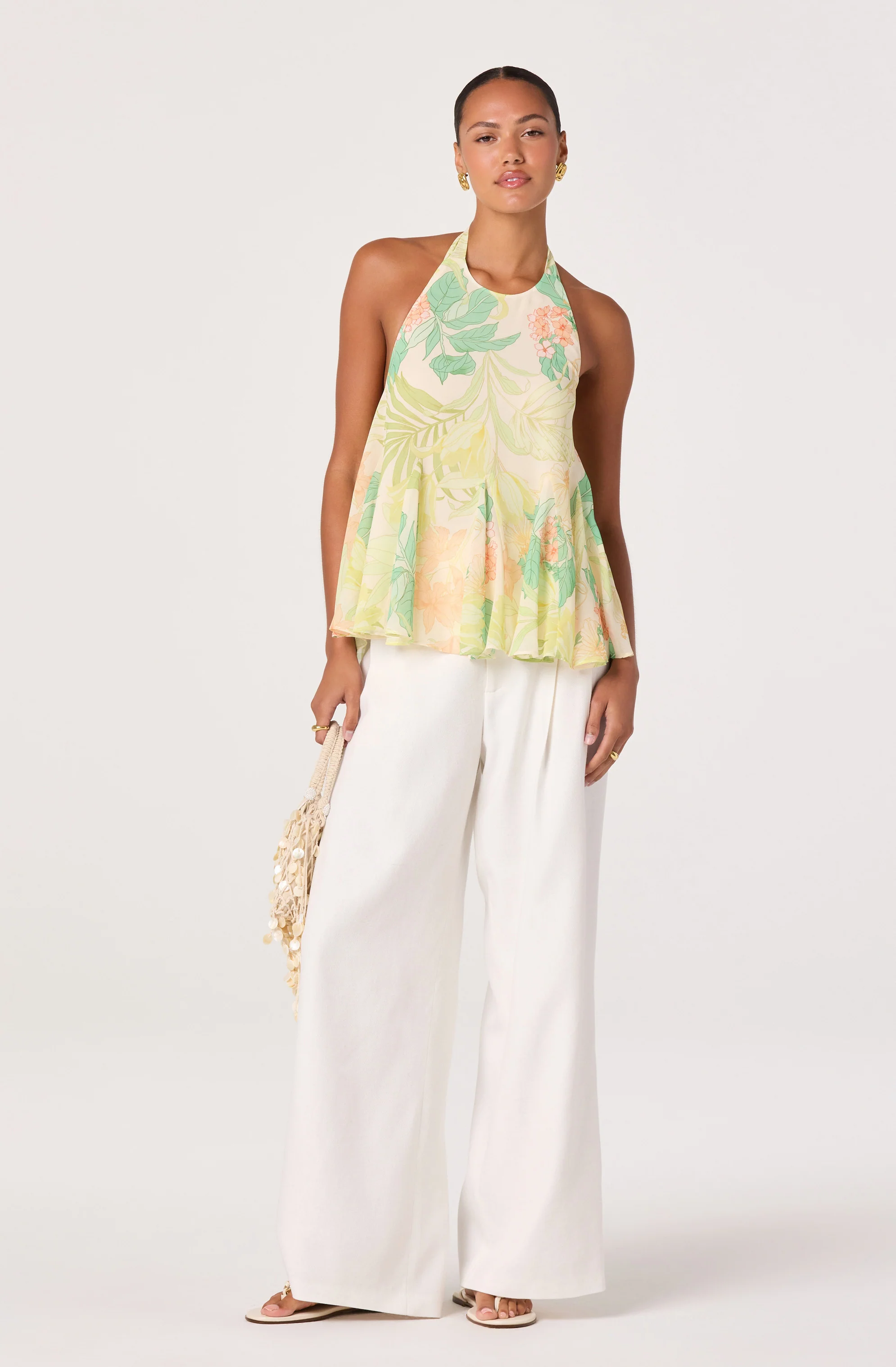 Belen Tropical Print Halter Top - Image 5