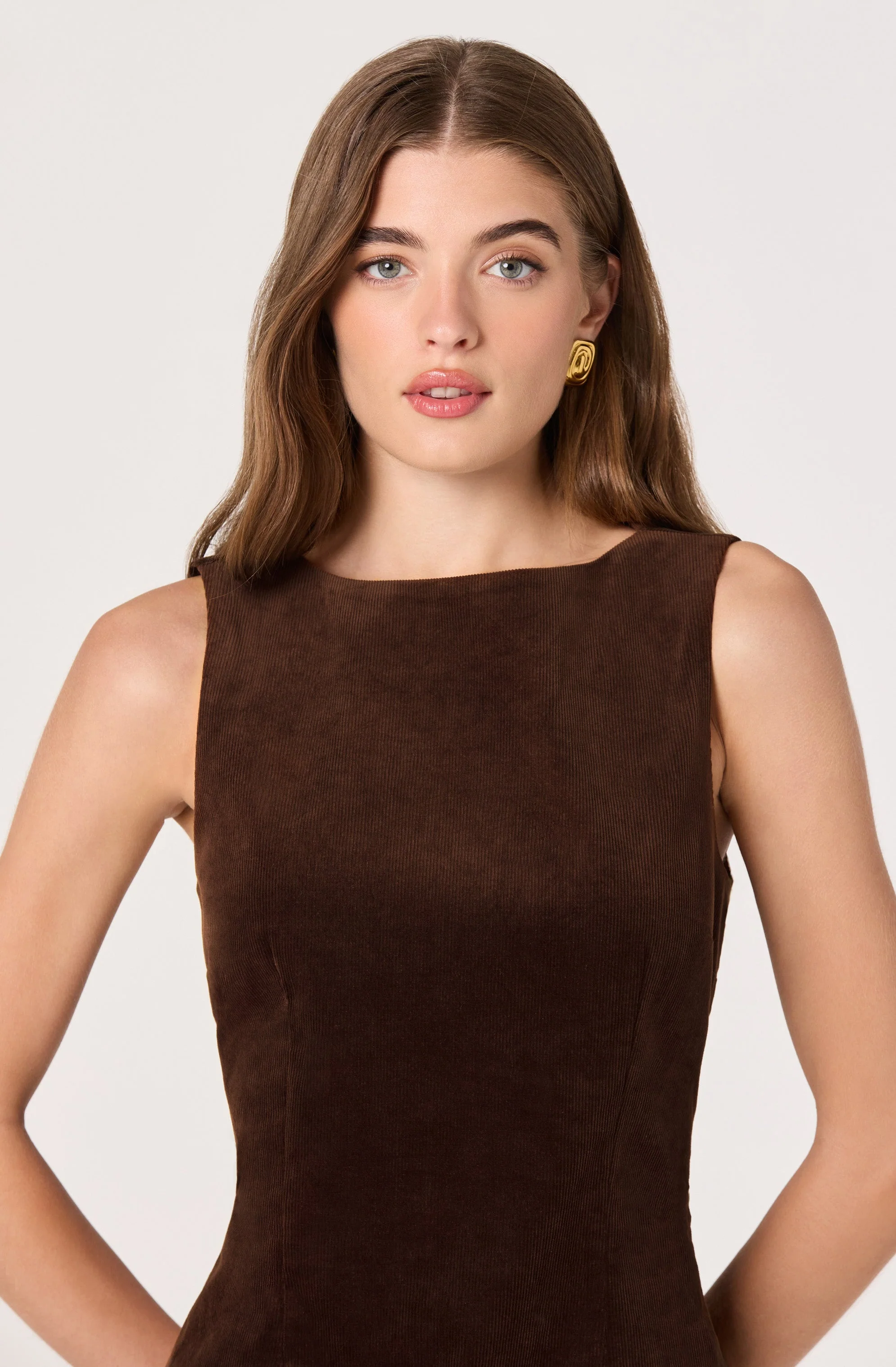 Corduroy Belted Mini Dress - Image 3