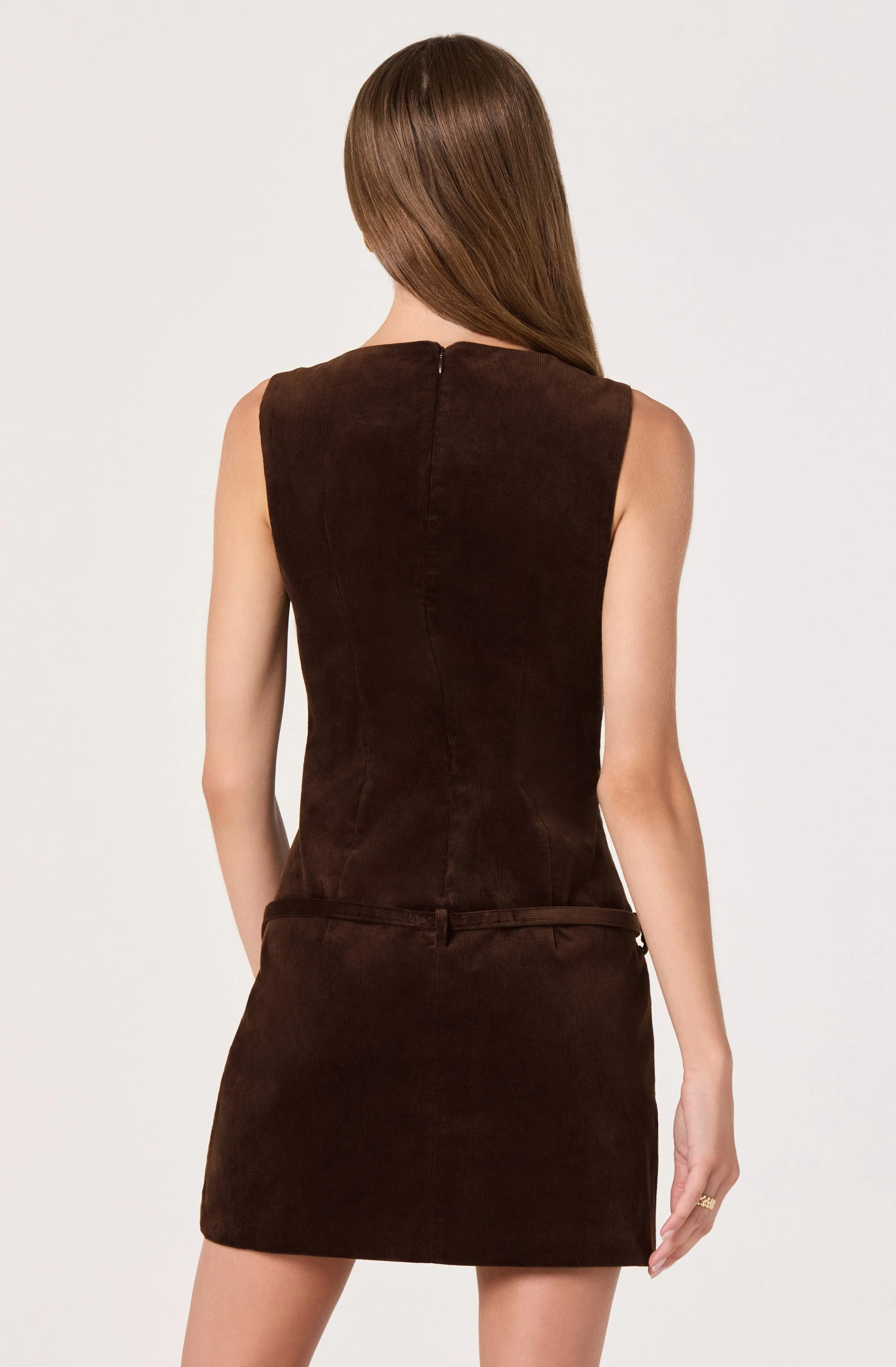 Corduroy Belted Mini Dress - Image 5