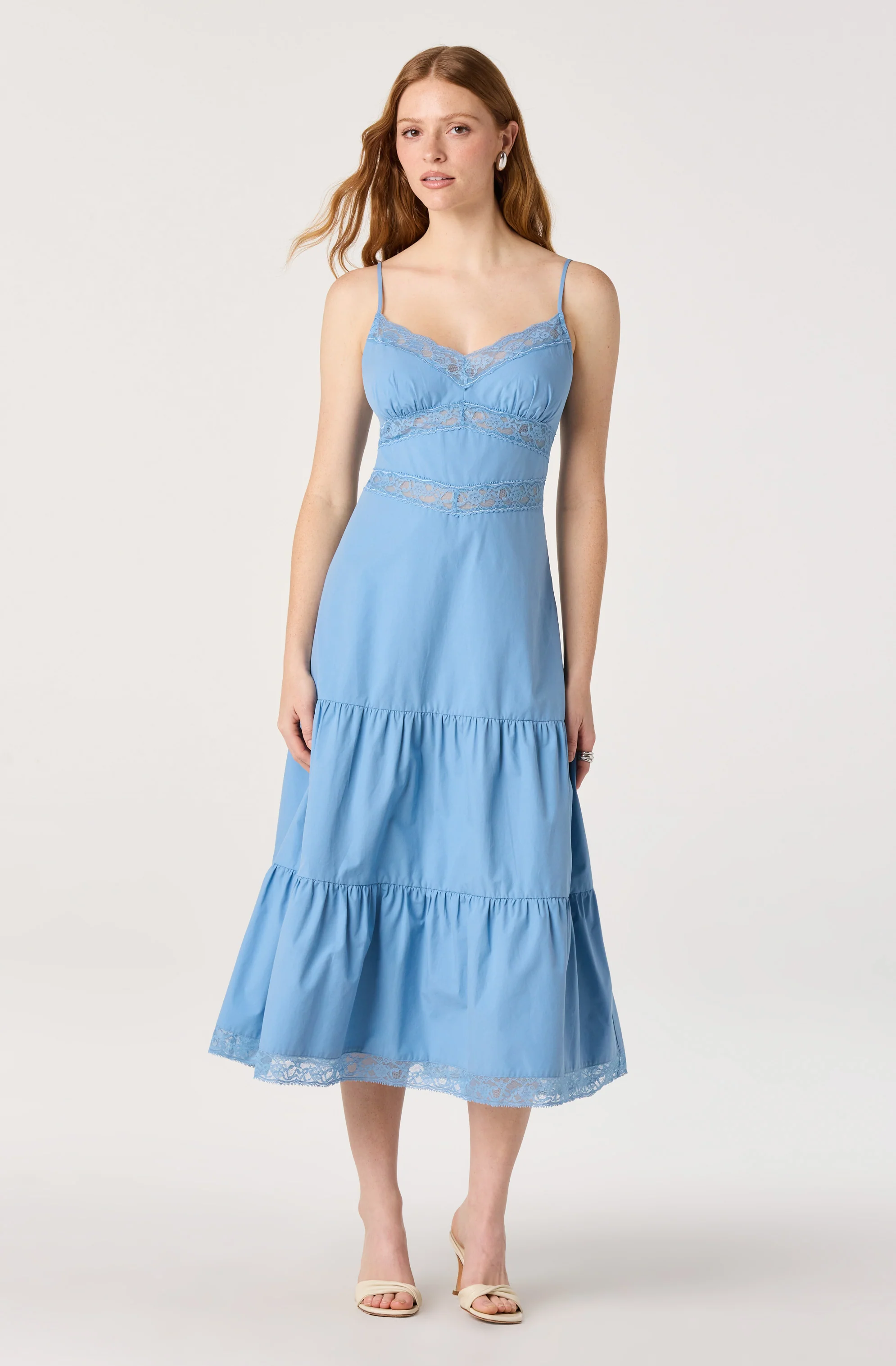 Berenice Lace Trim Midi Dress - Image 10