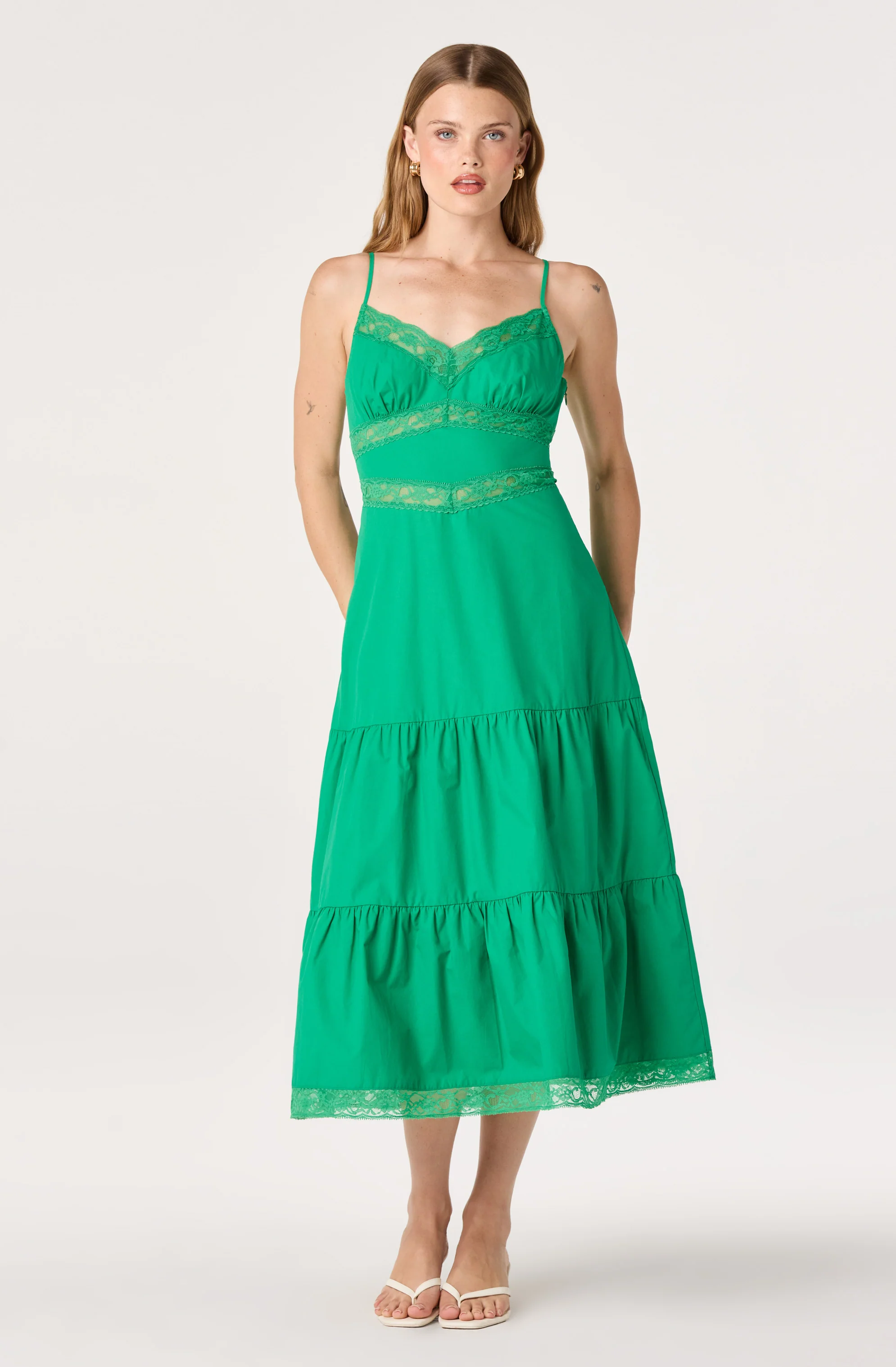 Berenice Lace Trim Midi Dress - Image 14