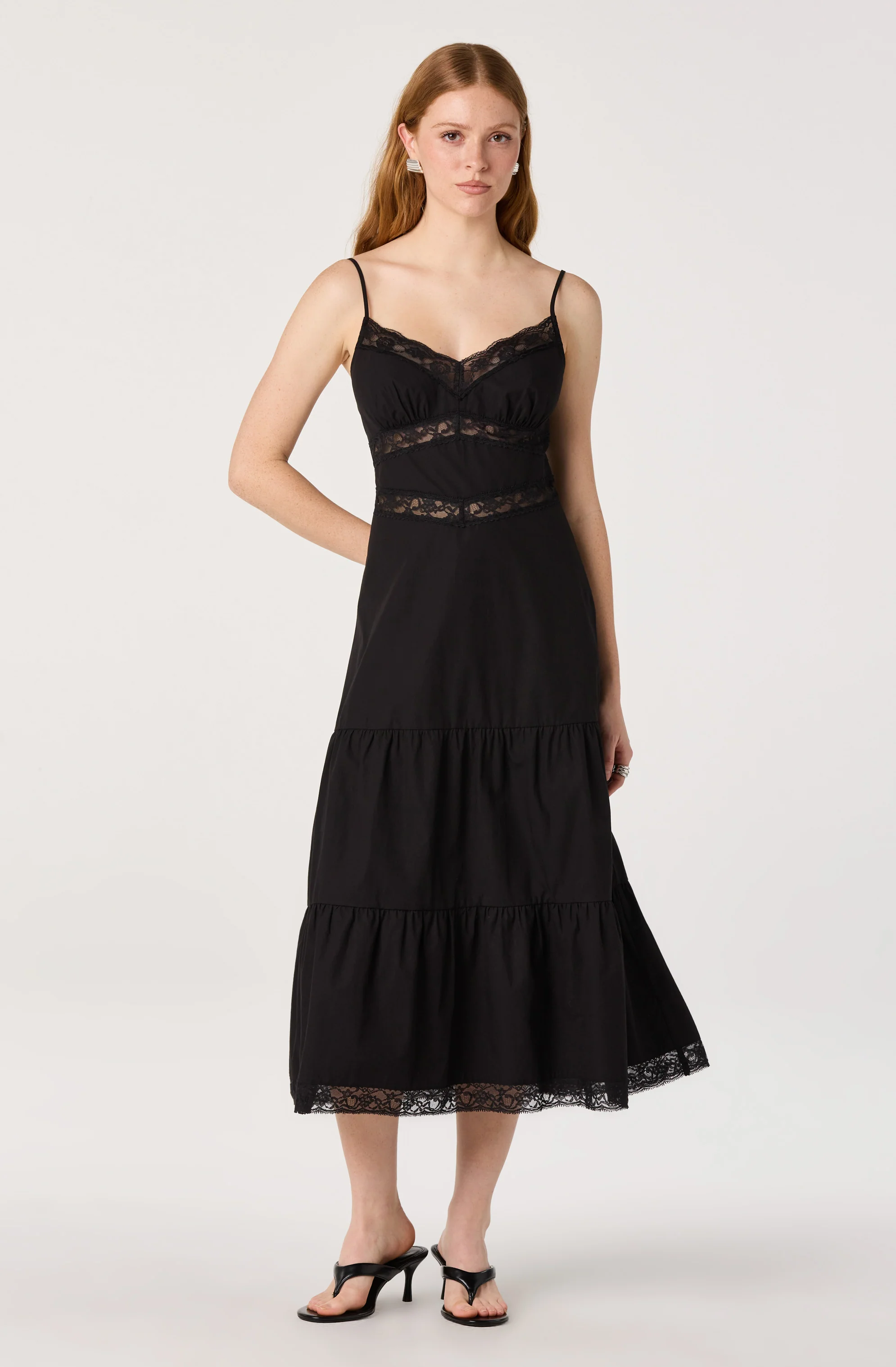 Berenice Lace Trim Midi Dress - Image 2
