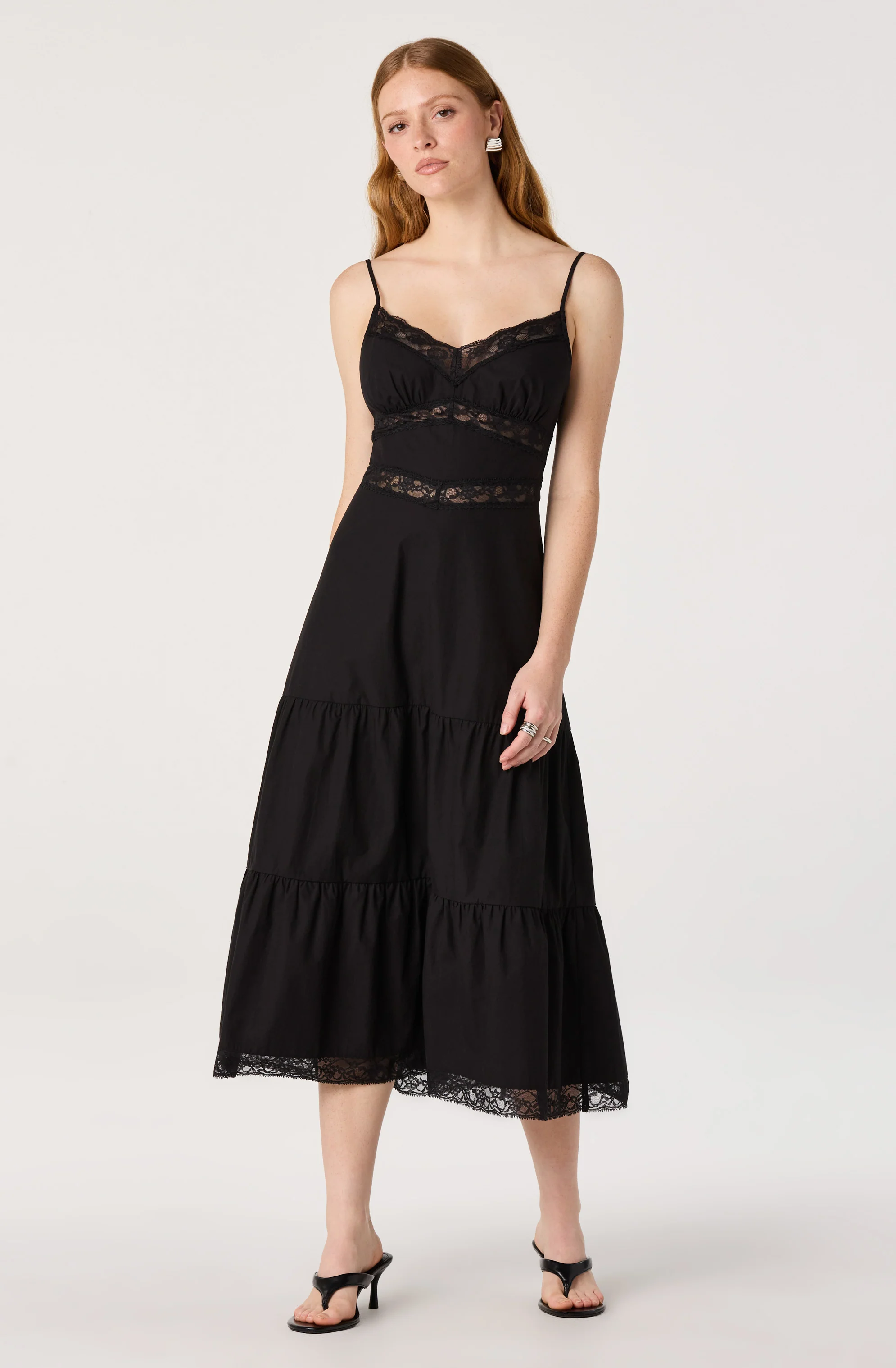 Berenice Lace Trim Midi Dress - Image 4