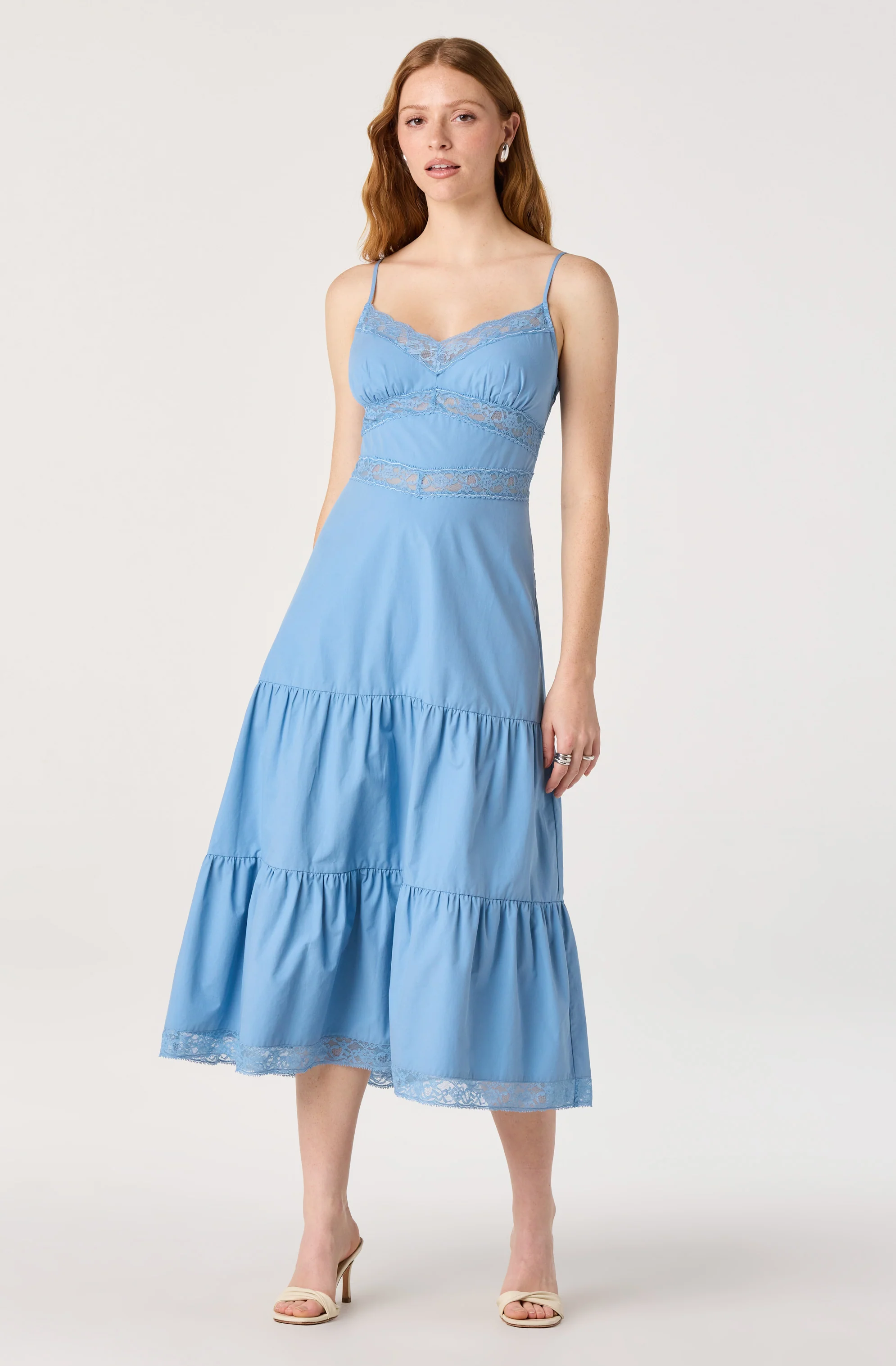 Berenice Lace Trim Midi Dress - Image 8