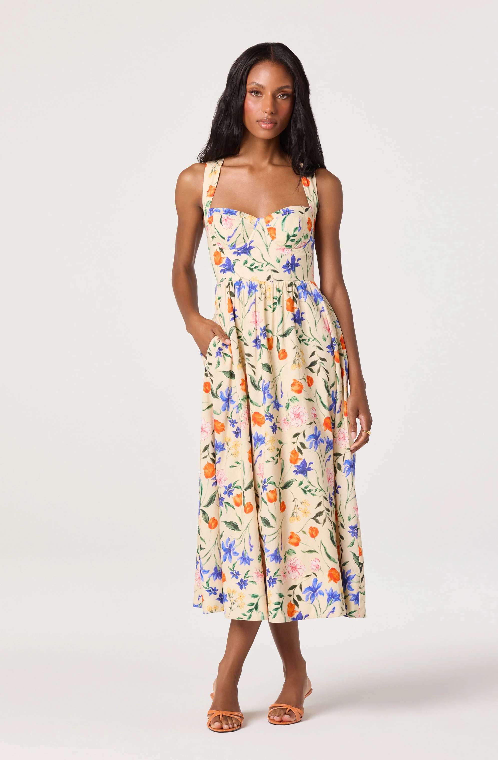Beryl Garden Floral Midi Dress - Image 11