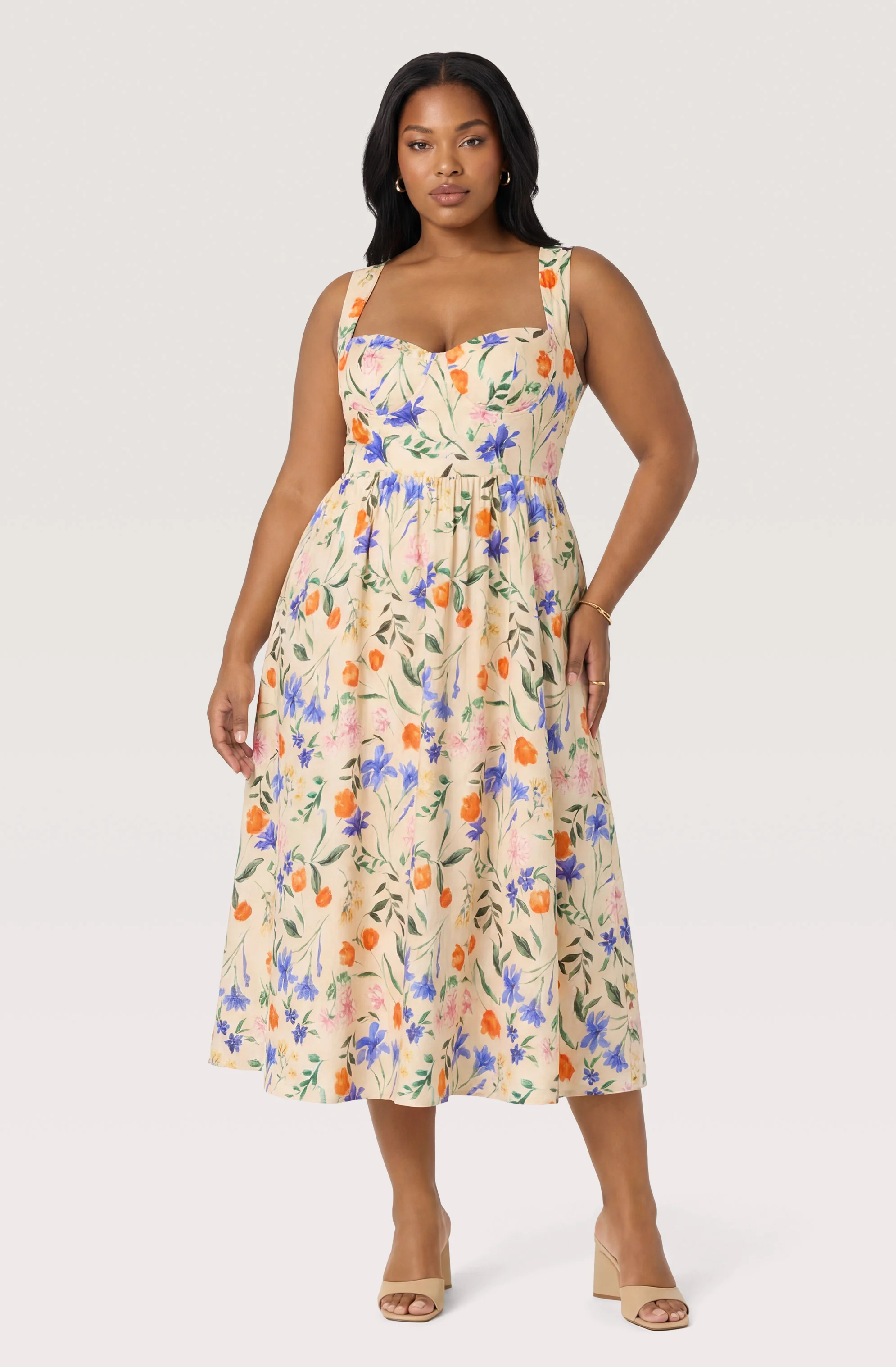 Beryl Garden Floral Midi Dress - Image 13