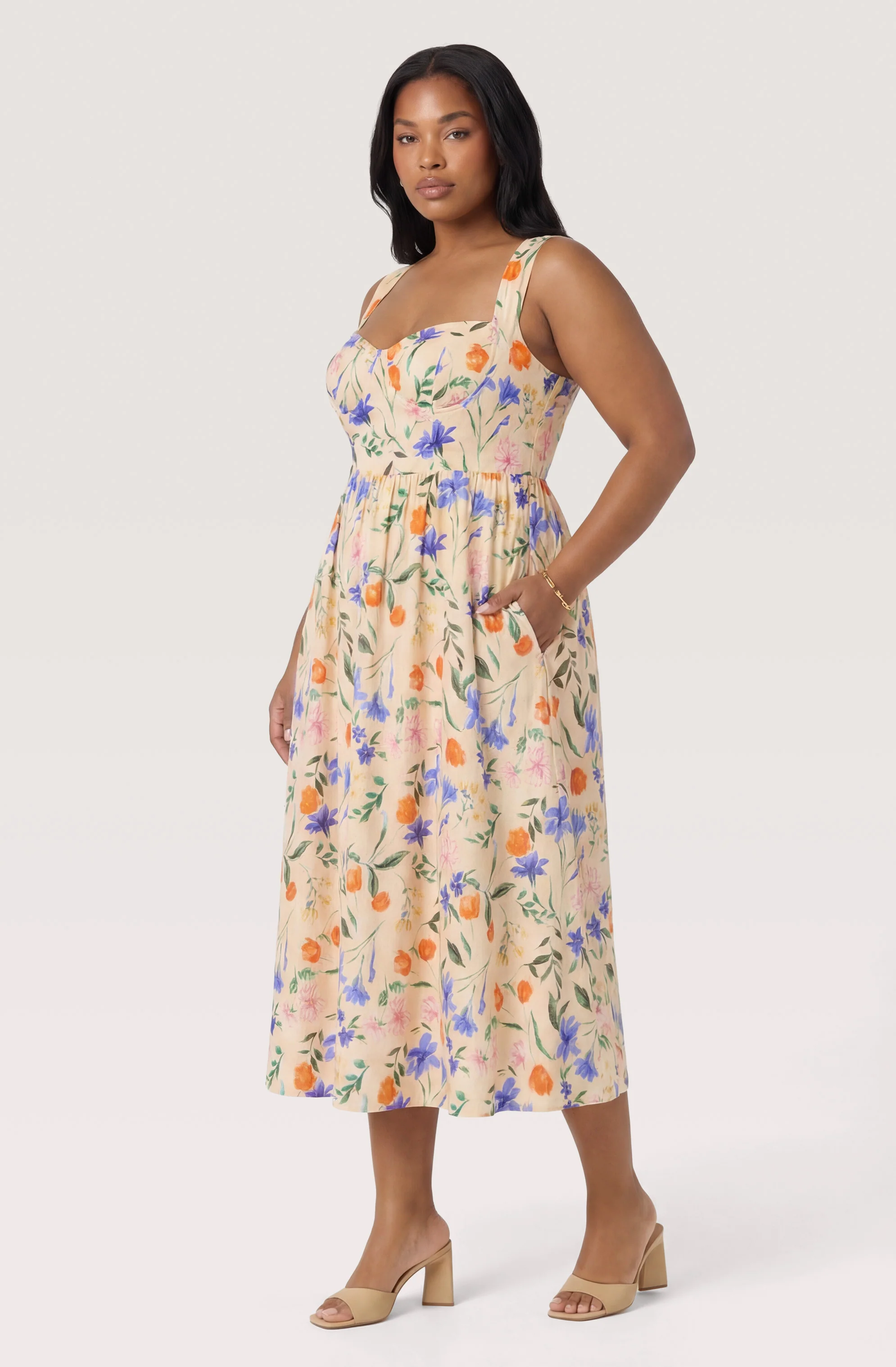 Beryl Garden Floral Midi Dress - Image 14