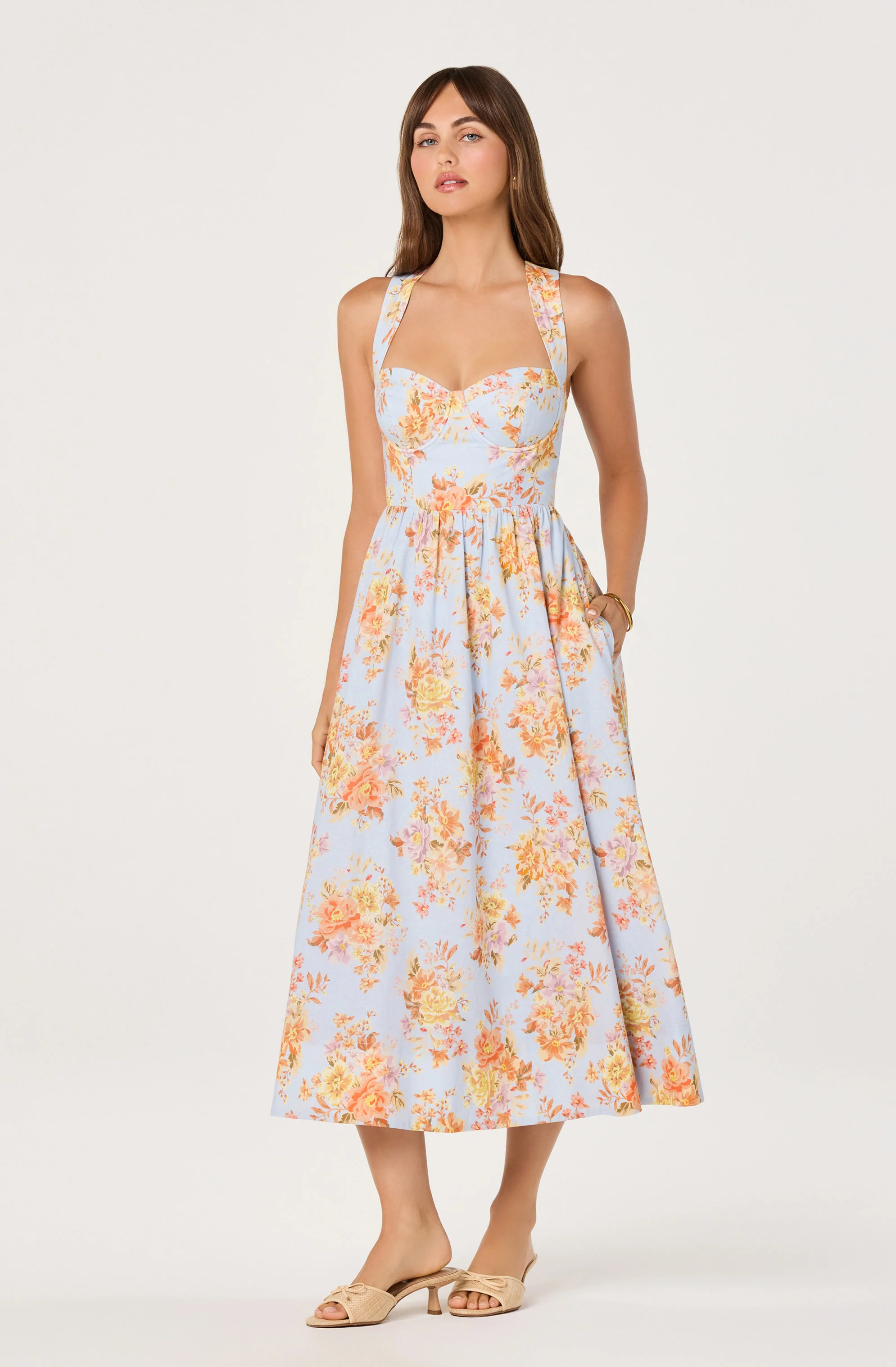 Beryl Garden Floral Midi Dress - Image 2