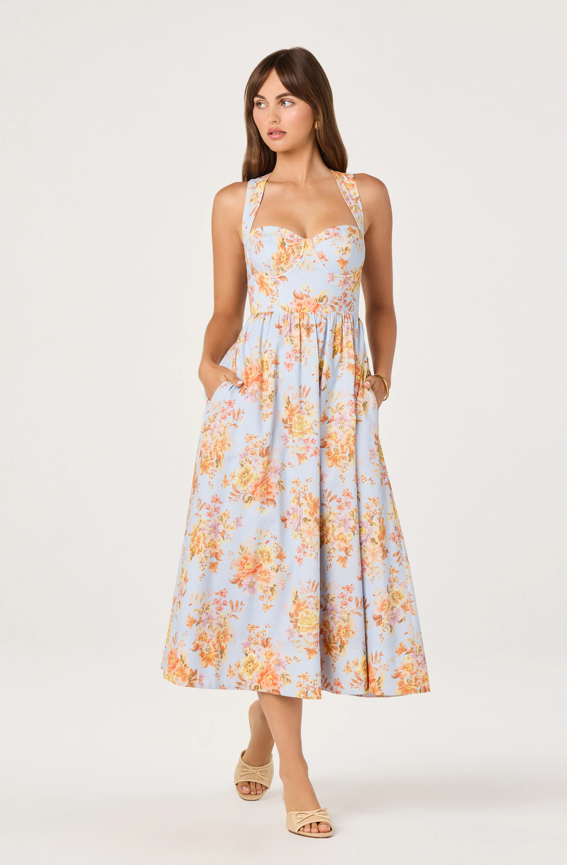 Beryl Garden Floral Midi Dress - Image 4