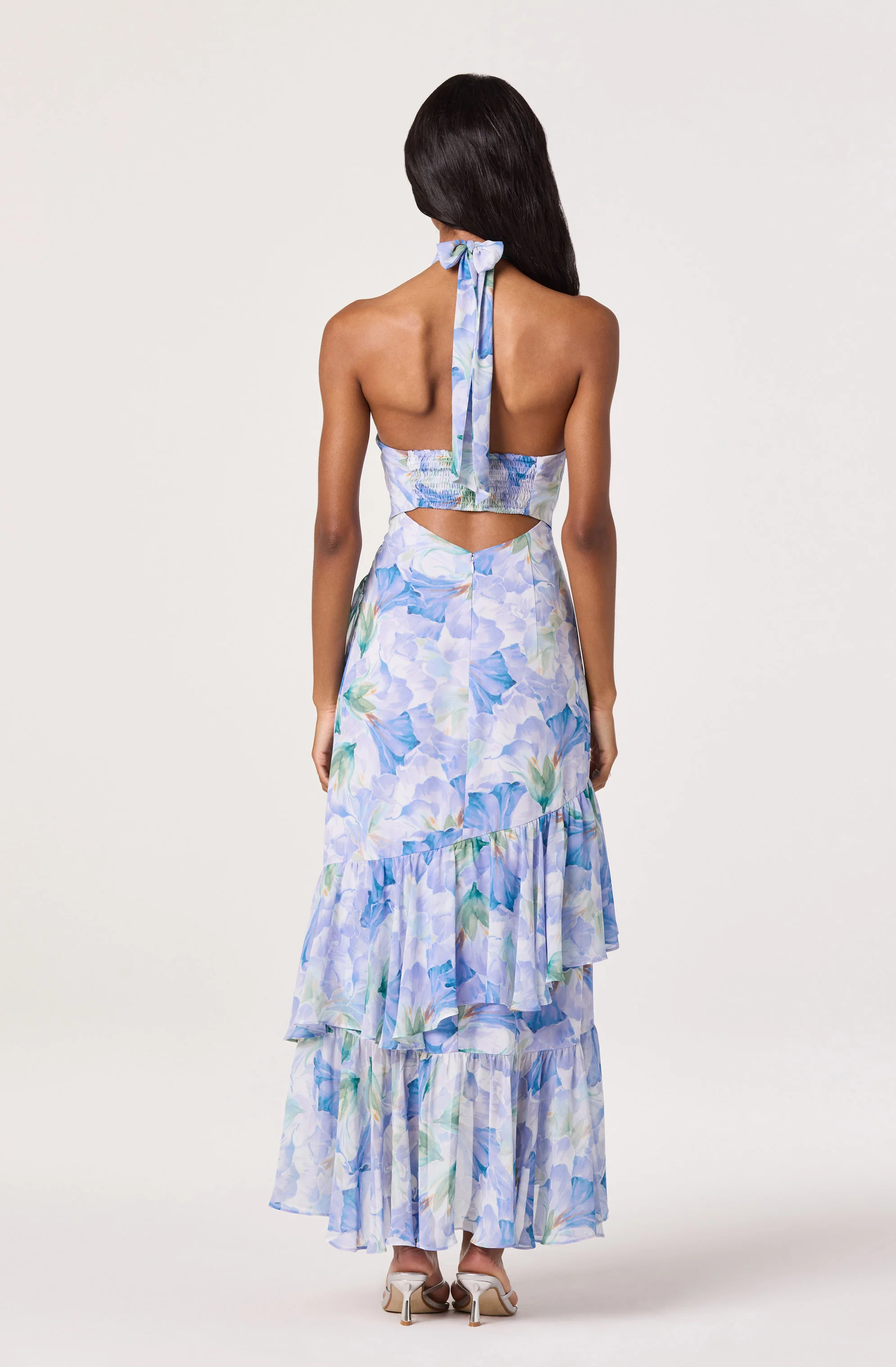 Bethina Floral Halter High-Low Dress - Image 3