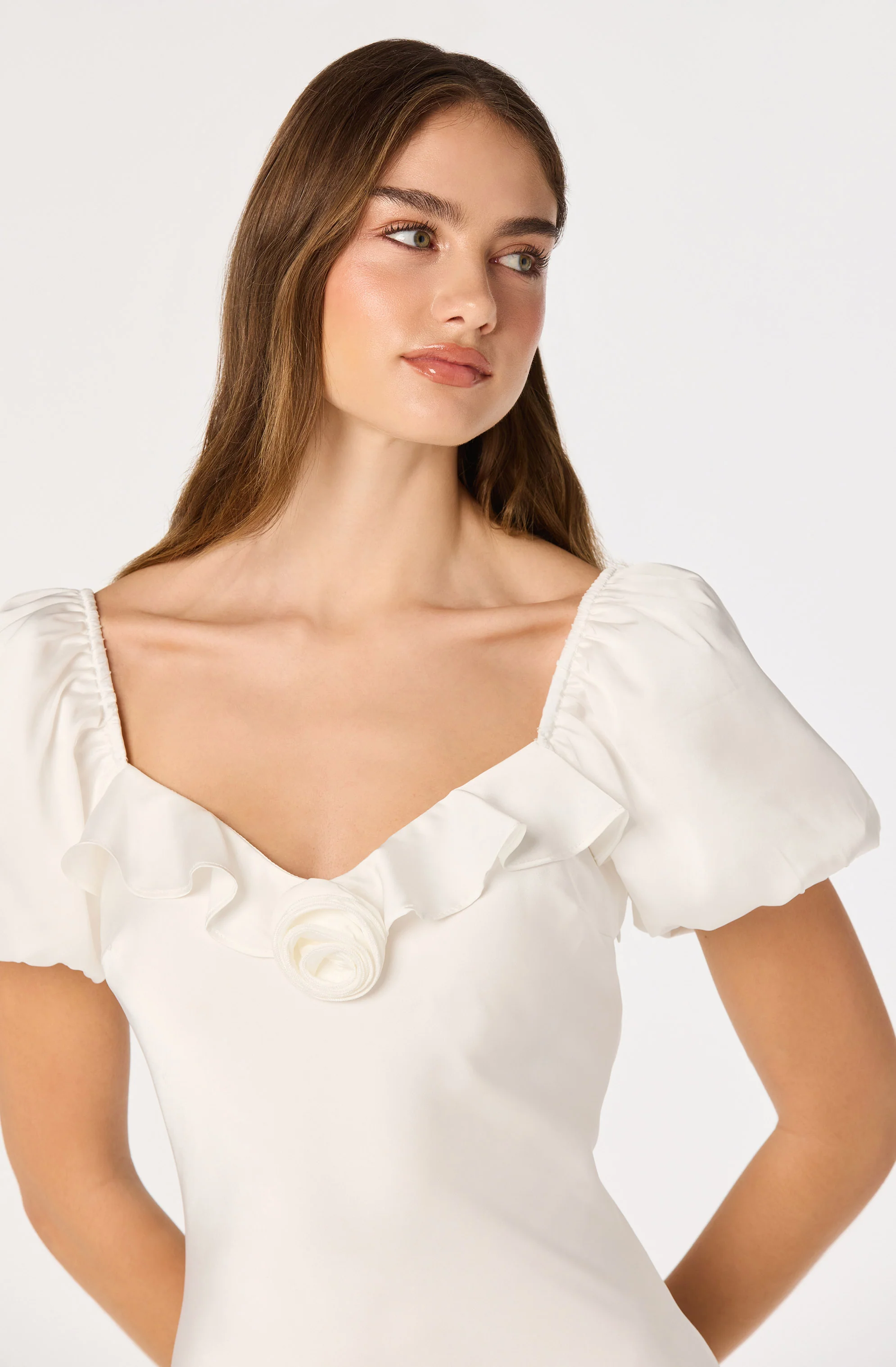 Bethrose 3D Rose Satin Maxi Dress - Image 12