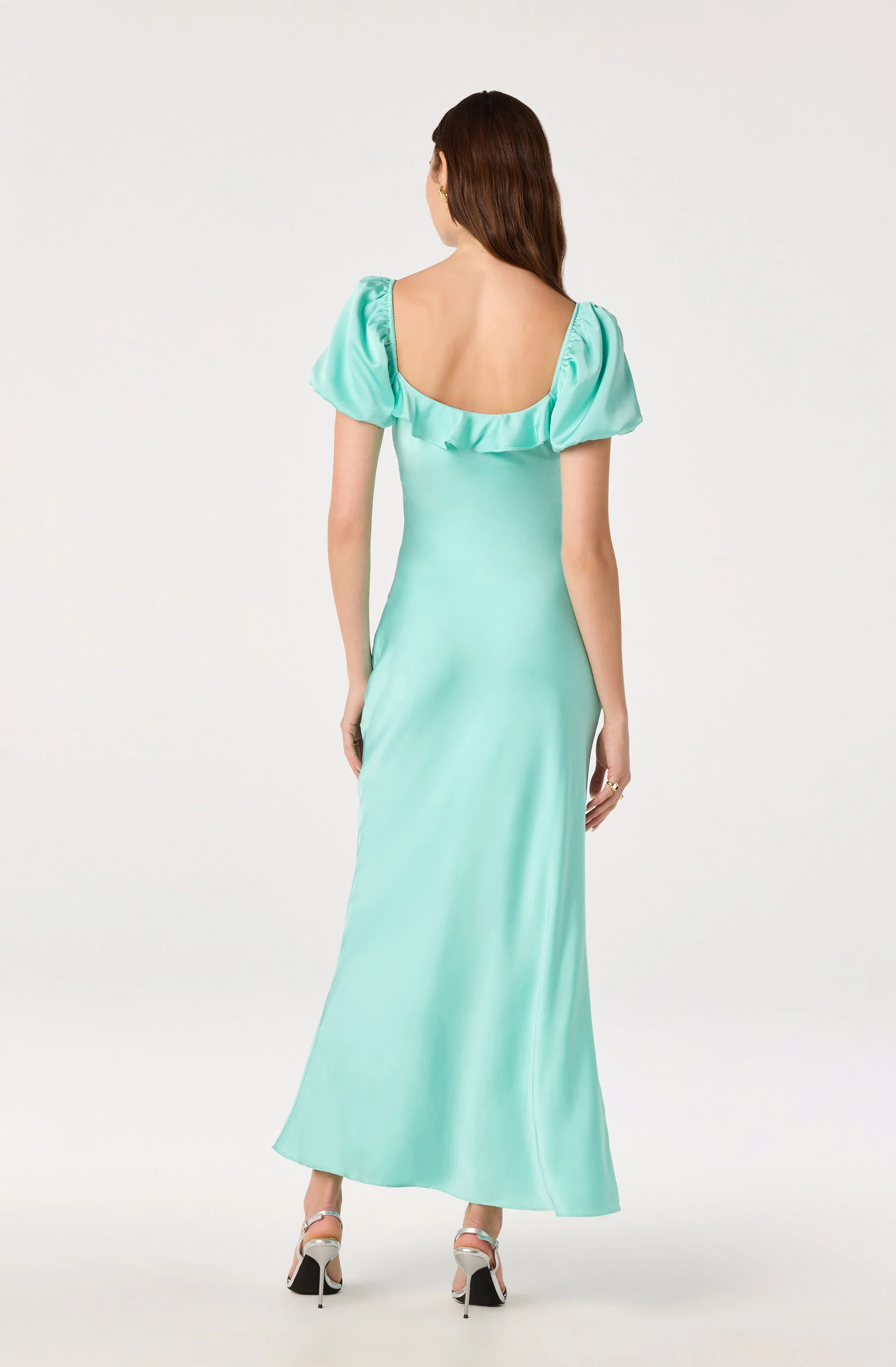 Bethrose 3D Rose Satin Maxi Dress - Image 3