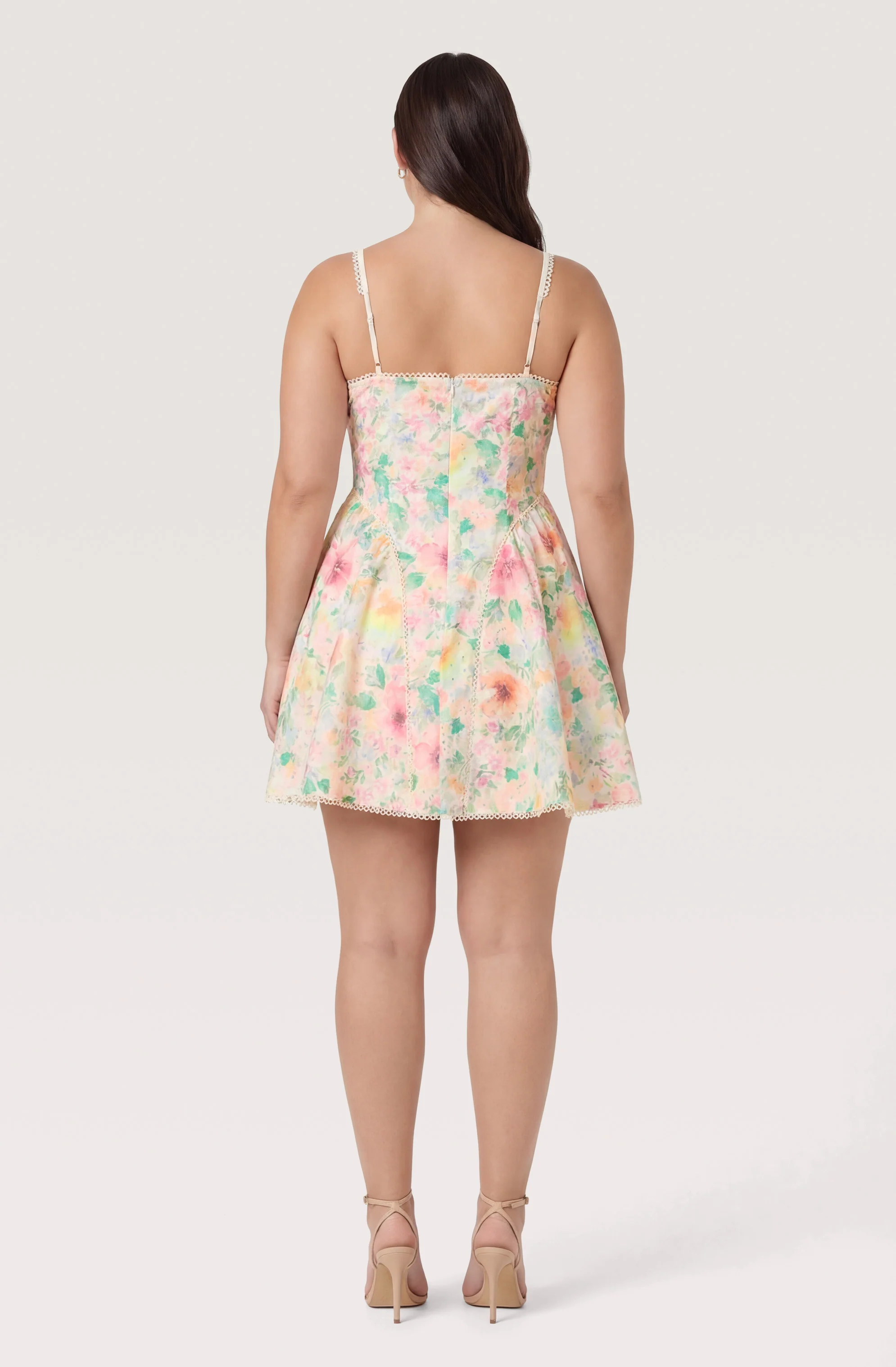Birdie Floral Eyelet Sweetheart Mini Dress - Image 17