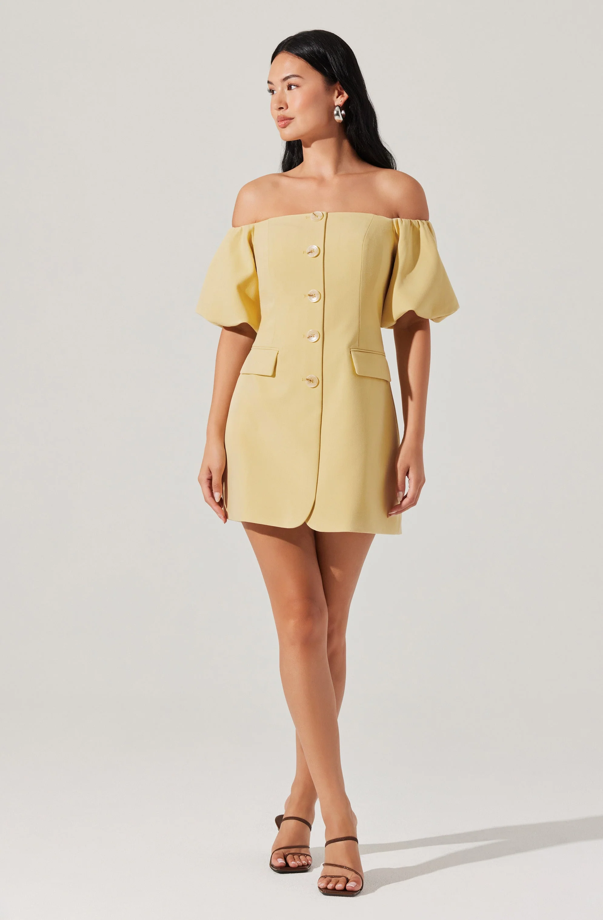 Biviana Off Shoulder Mini Dress - Image 4
