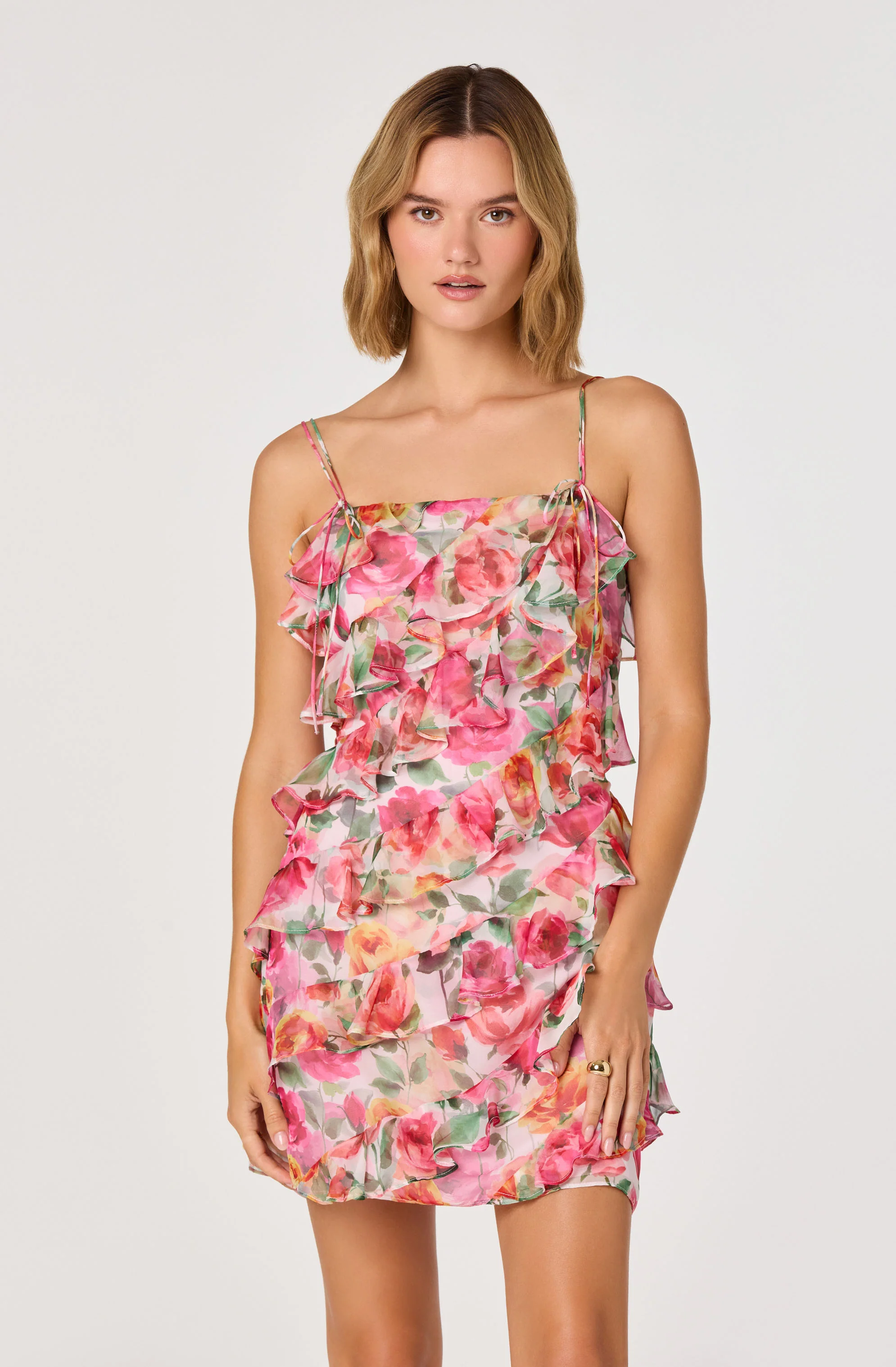 Blanca Floral Ruffle Mini Dress - Image 4