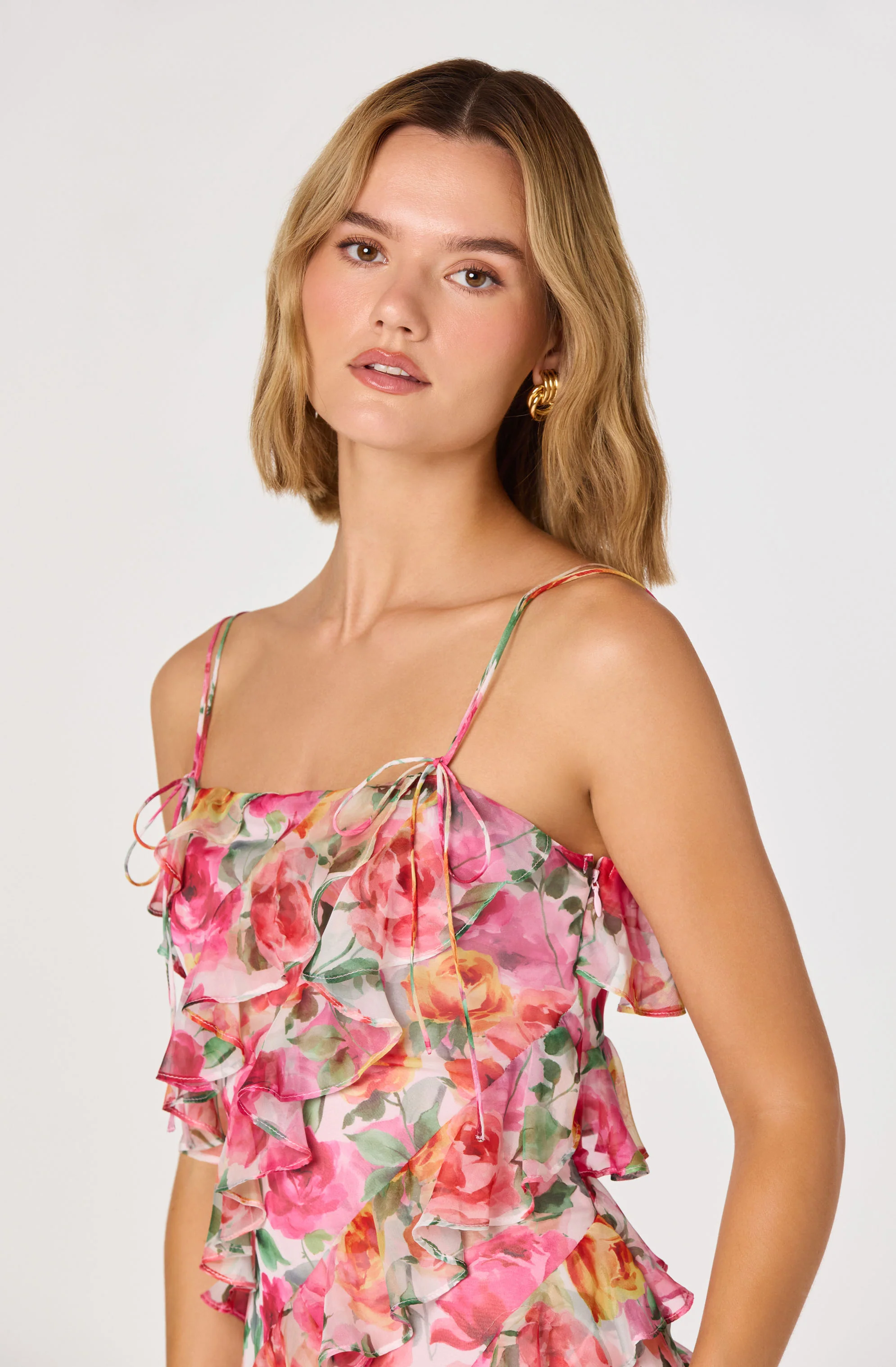 Blanca Floral Ruffle Mini Dress - Image 6