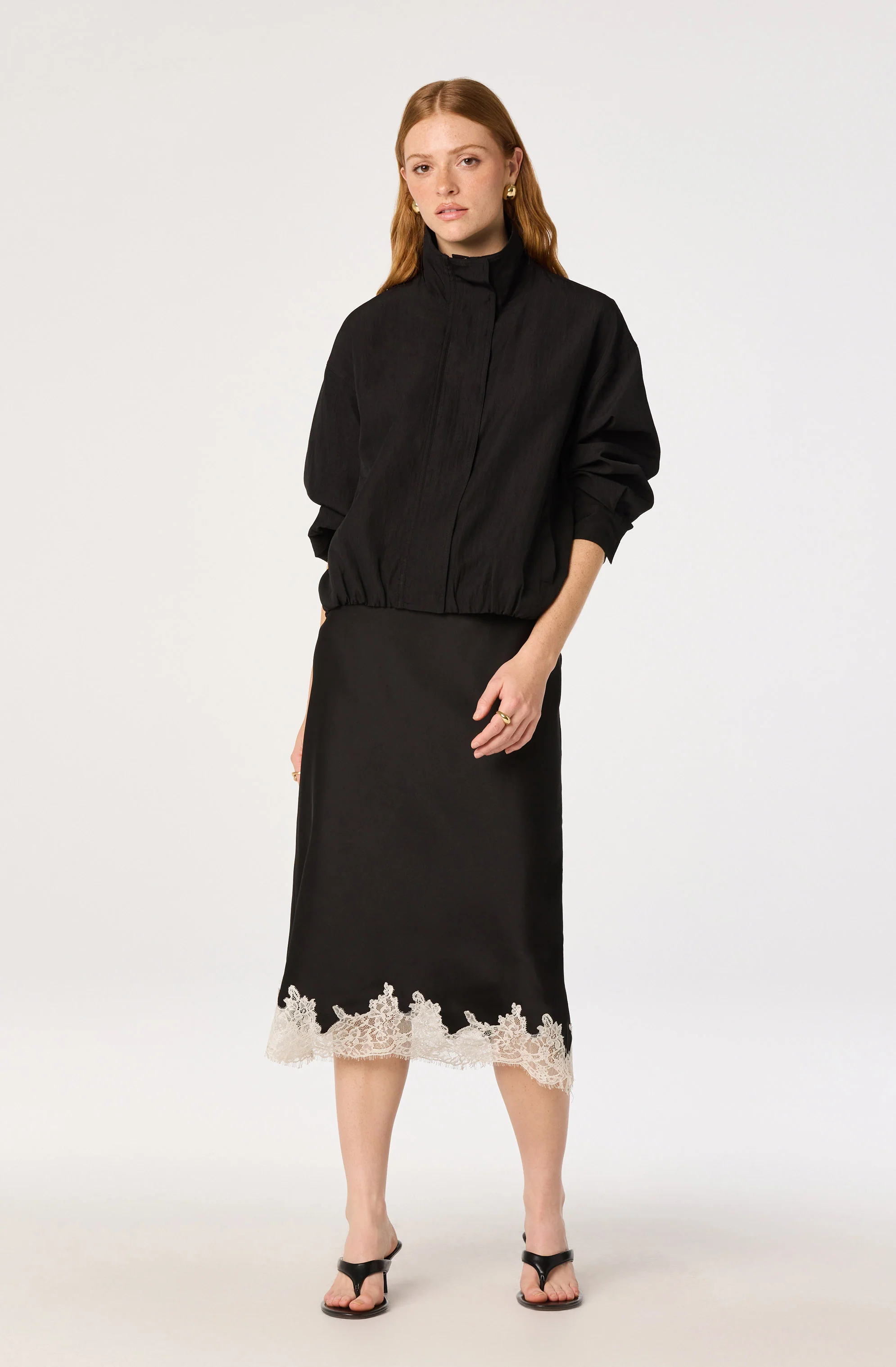 Blossom Lace Hem Midi Skirt - Image 2