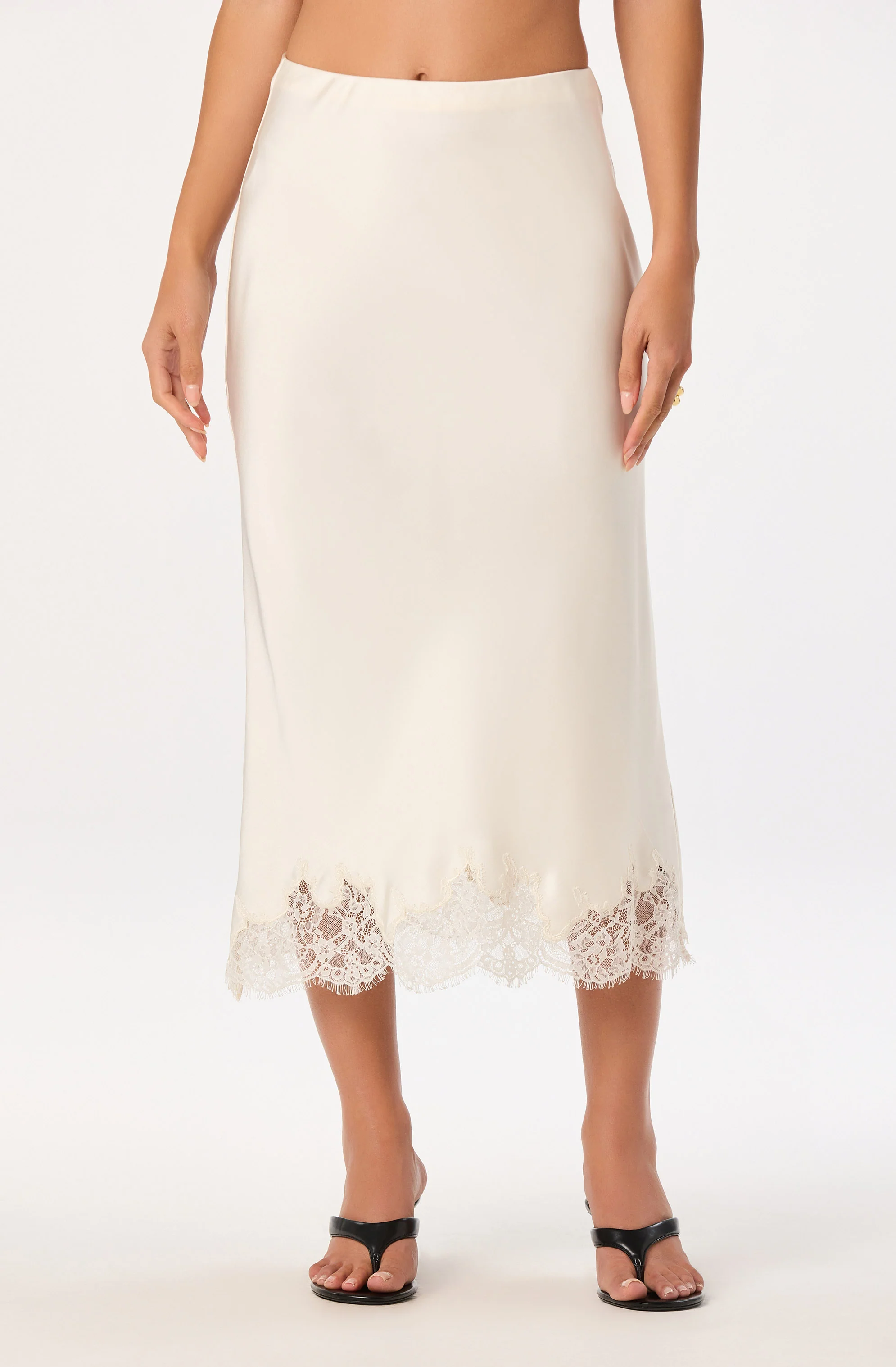 Blossom Lace Hem Midi Skirt - Image 9