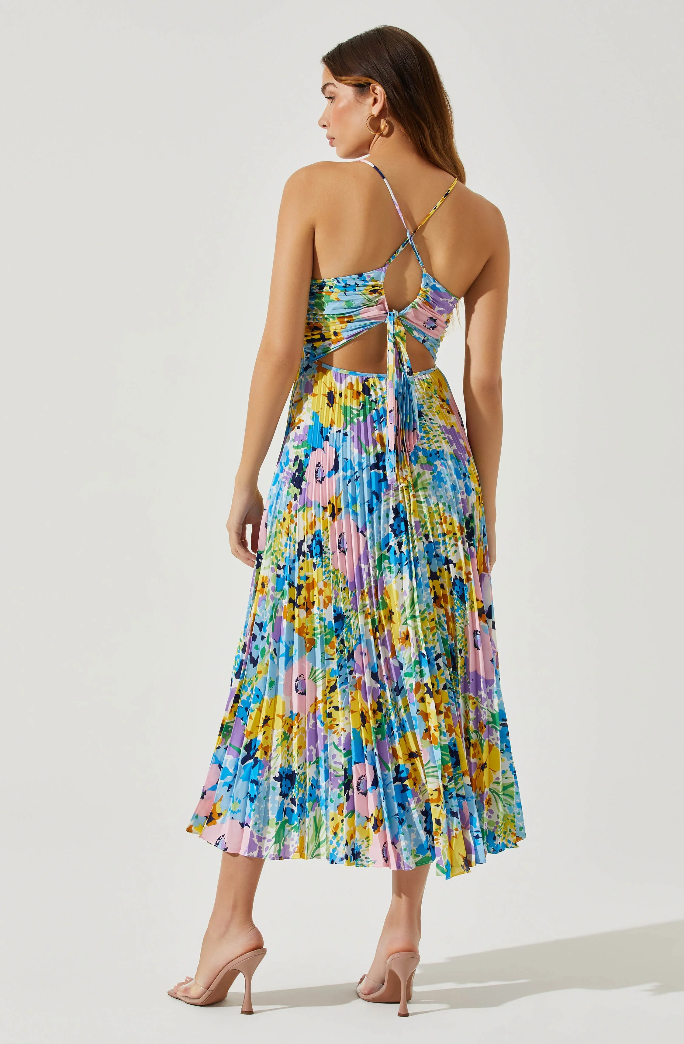 Blythe Floral Plisse Midi Dress - Image 101