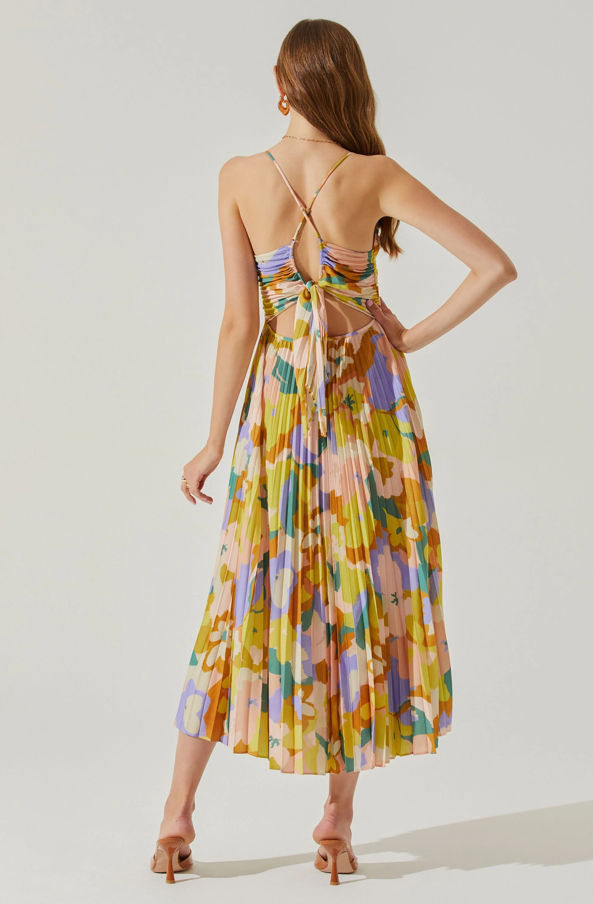 Blythe Floral Plisse Midi Dress - Image 108