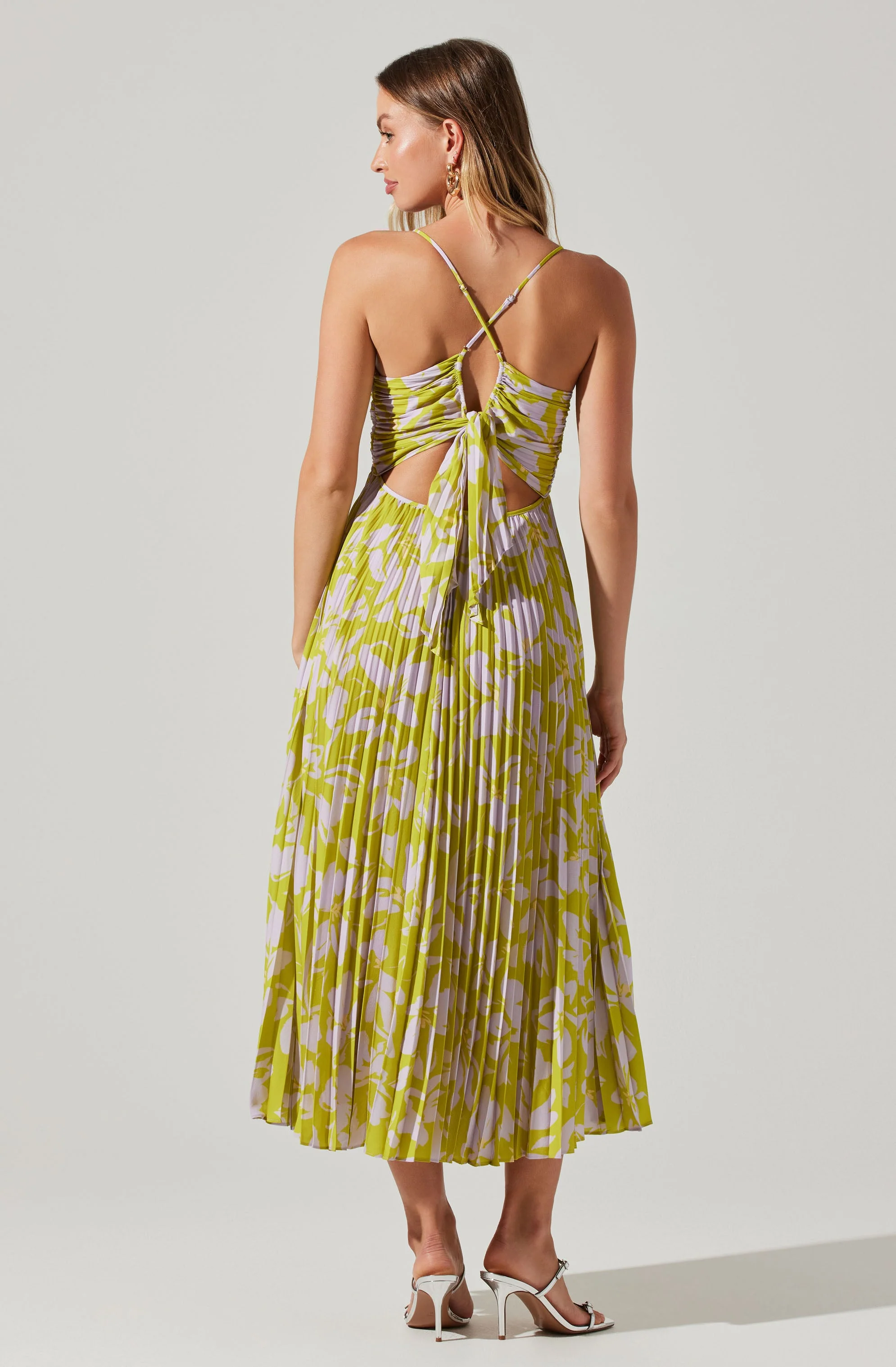 Blythe Floral Plisse Midi Dress - Image 119