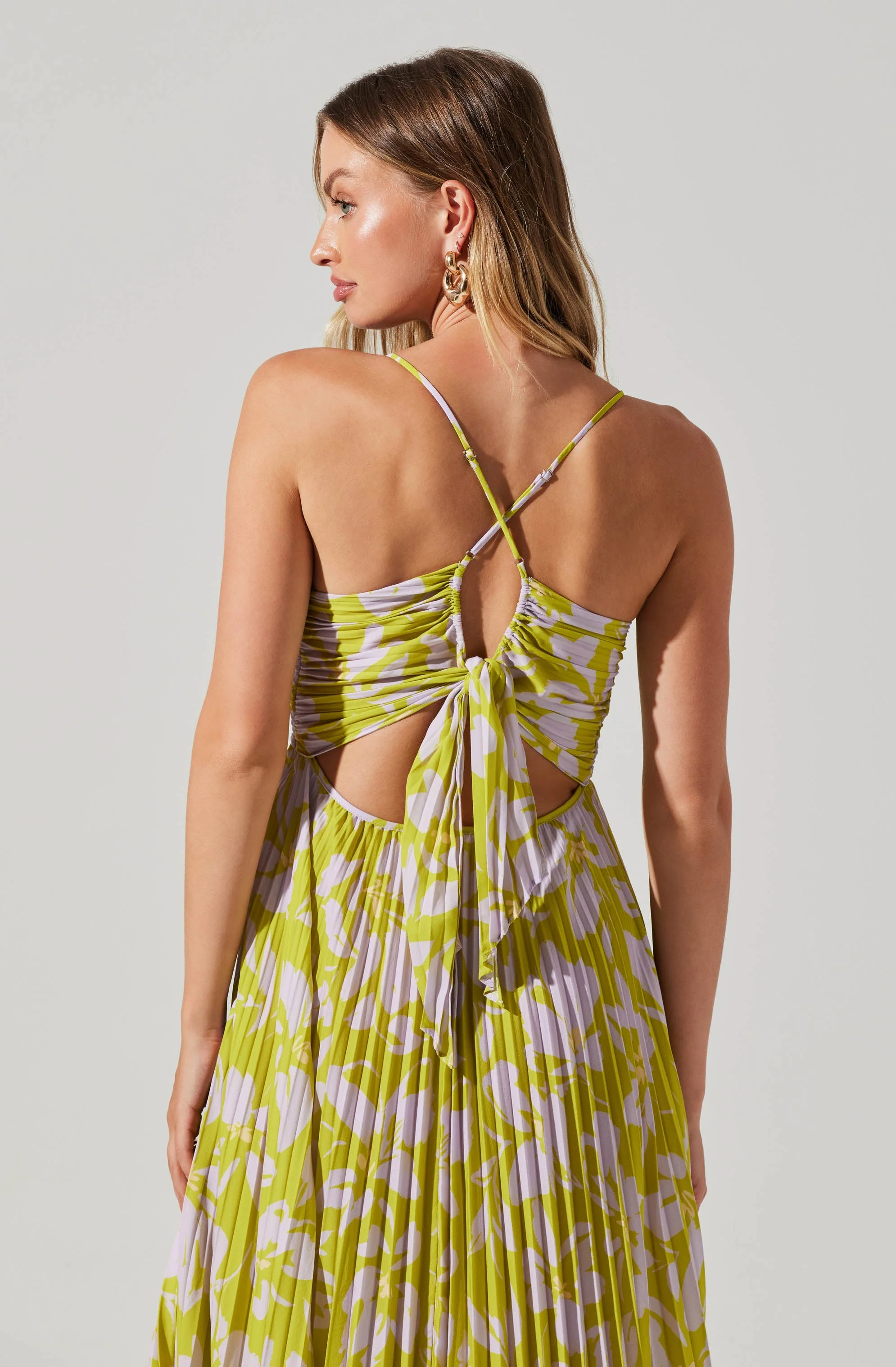 Blythe Floral Plisse Midi Dress - Image 120