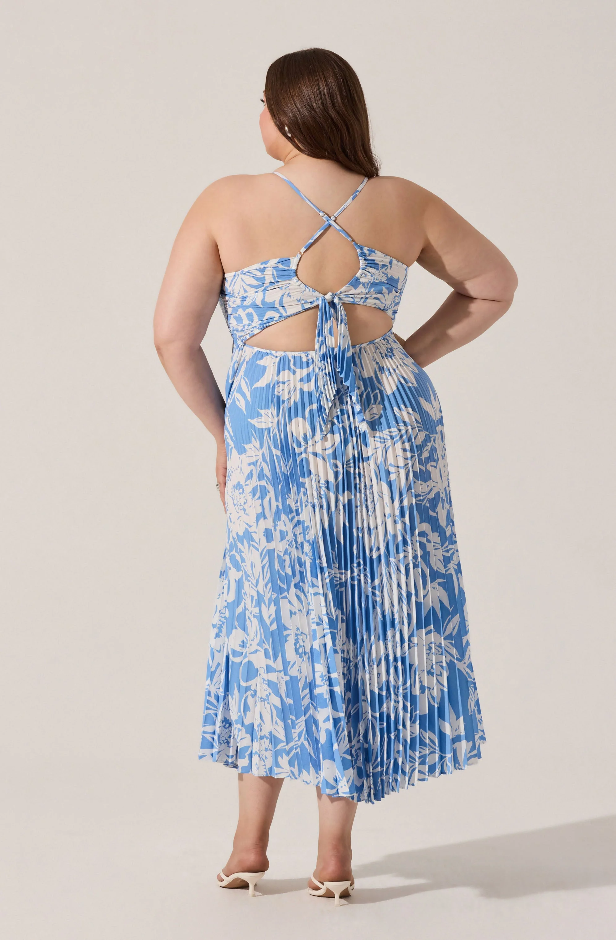 Blythe Floral Plisse Midi Dress - Image 131
