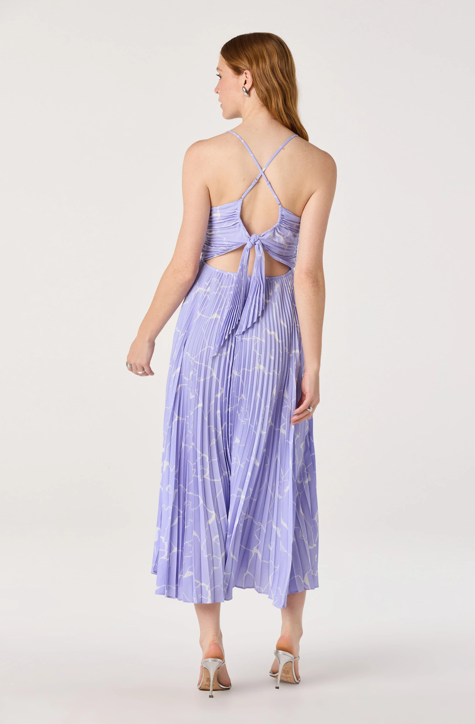 Blythe Floral Plisse Midi Dress - Image 15